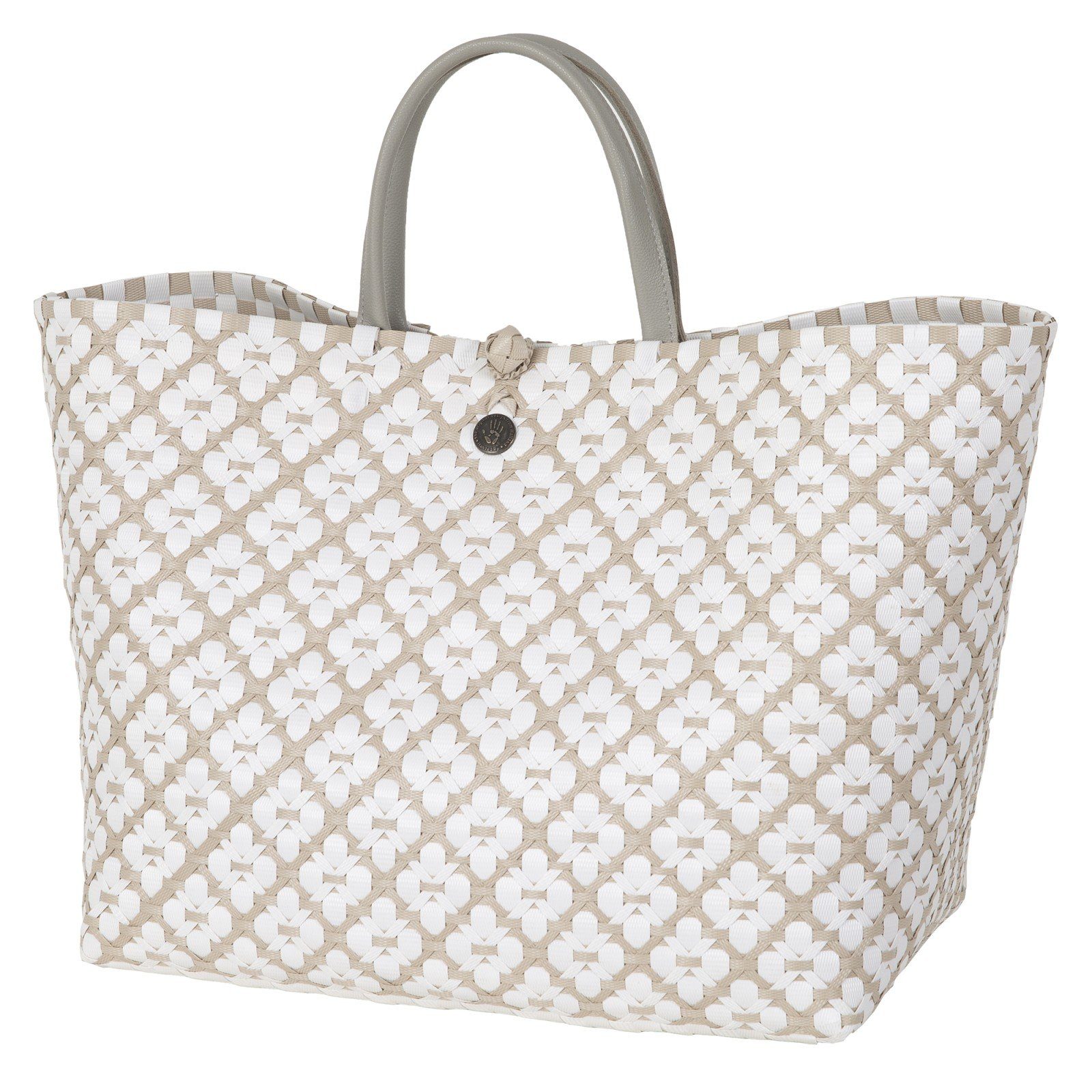 Handed pale-grey Einkaufsshopper By Strandtasche - "Motif Einkauftstasche, Bag" Shopper, Handed By