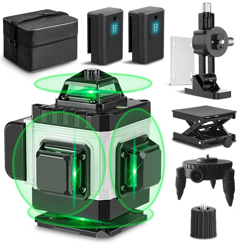 ONEVAN Laserwasserwaage Grün 4D, 16 Linien günstig online kaufen