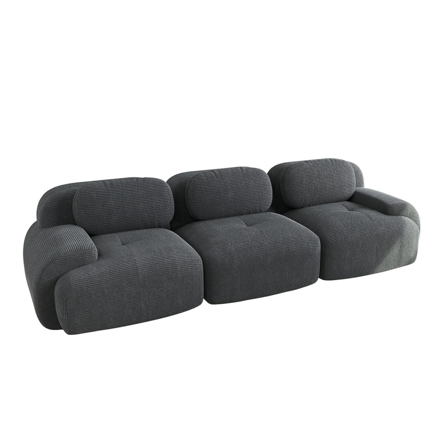 ANYSUN Sofa 3-Sitzer-Sofa,Loveseat-Sofa aus Cordstoff, modular kombinierbar, rutschfest Unterseite, ohne Montage, Sofa für Wohnzimmer, Schlafzimmer und Heimkino