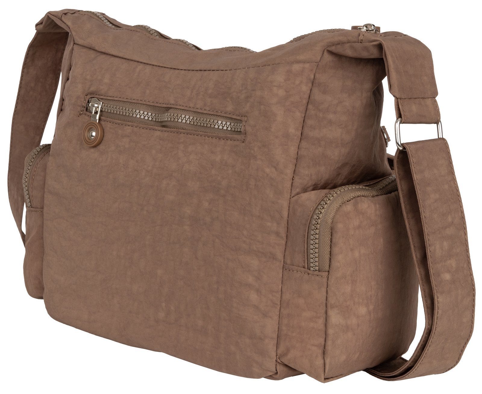 BAG STREET Umhängetasche Damentasche Umhängetasche Handtasche Schultertasche Schwarz Braun, als Schultertasche, Umhängetasche tragbar