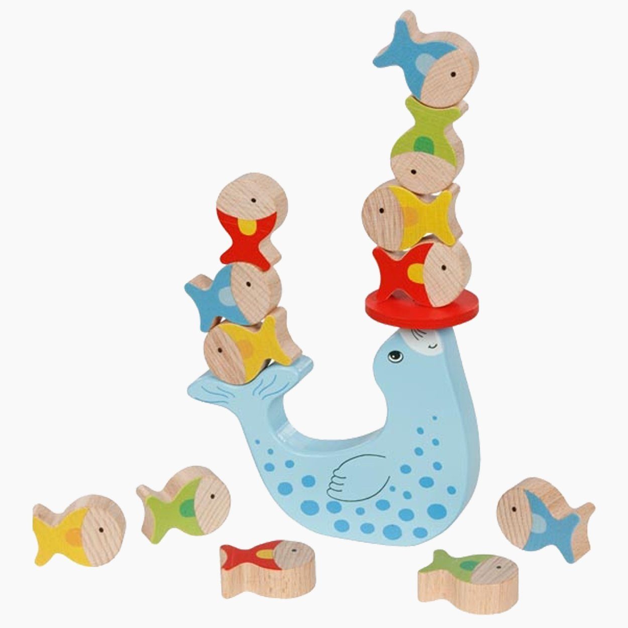 goki Spiel Balancierspiel Robbe, Familienspiel, Schöner Spielspaß für die Feinmotorik