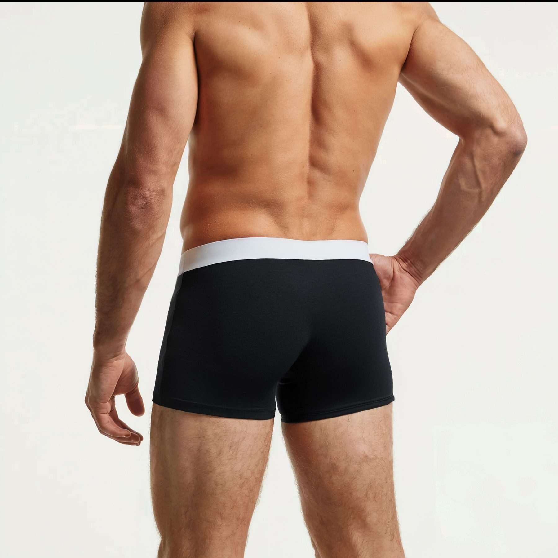 SONS OF ALOHA Boxer Boxershorts SONS OF ALOHA Boxershorts, Unterhose Männer, schwarz mit weißem Bund, M