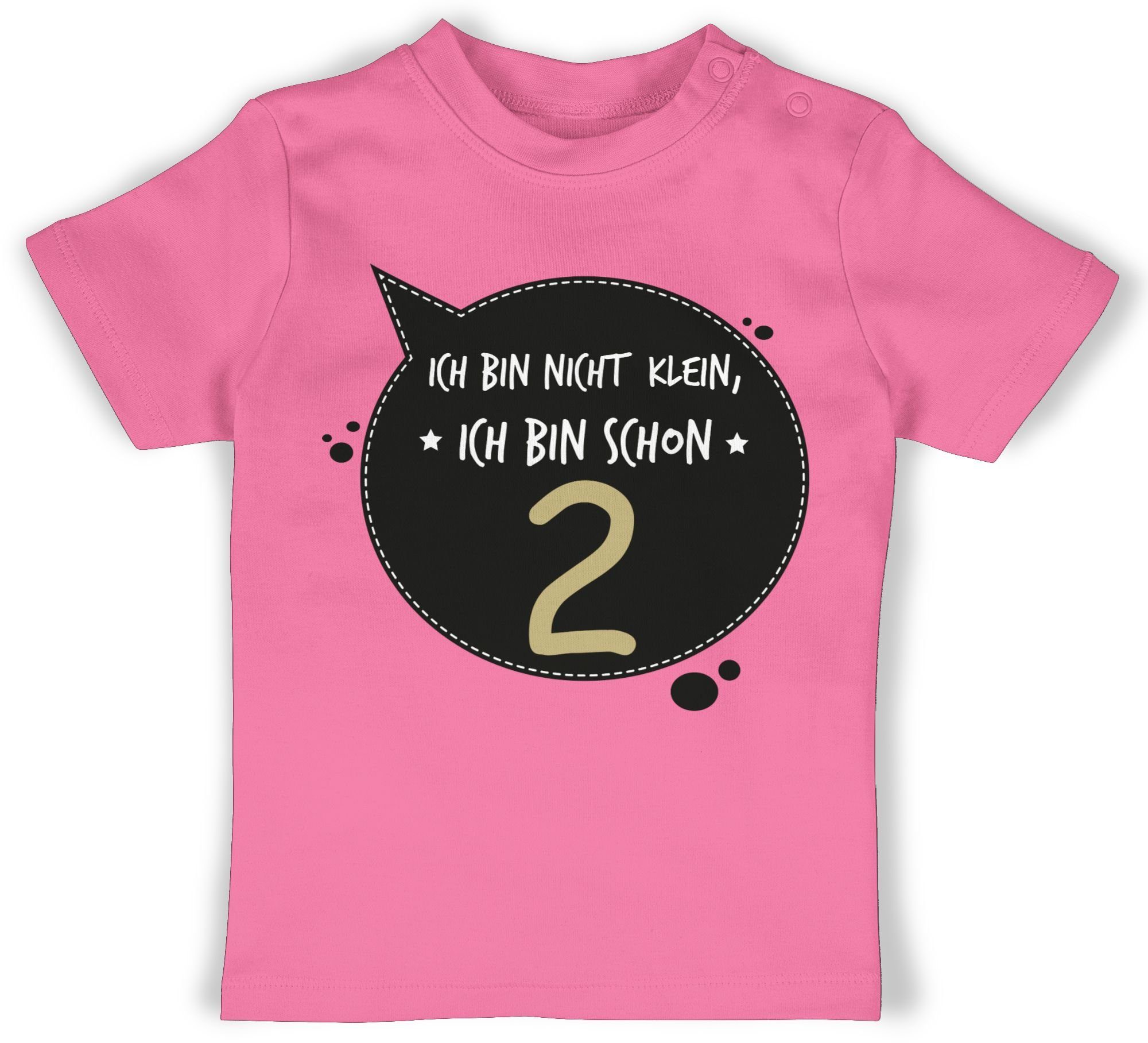Shirtracer T-Shirt Geburtstag 2. zwei 3 Pink ich nicht klein, Ich bin schon bin