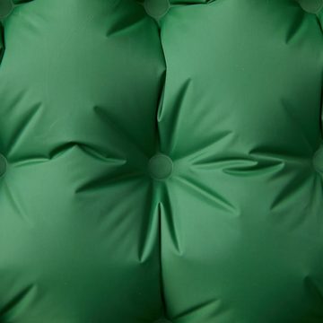 vidaXL Luftbett Selbstaufblasende Isomatte mit Kissen Grün