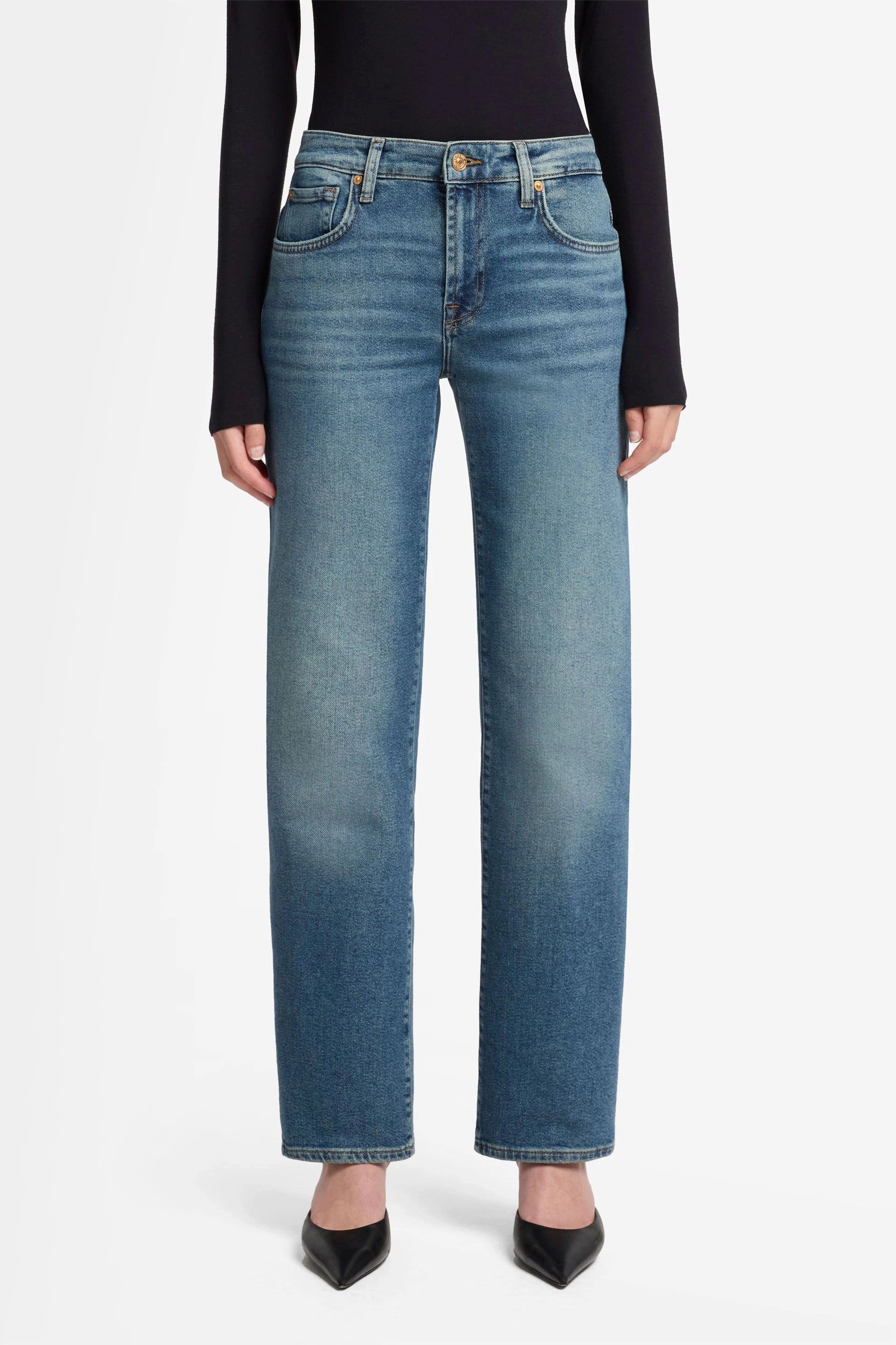 SEVEN FOR ALL MANKIND 5-Pocket-Jeans SEVEN FOR ALL MANKIND Jeans CALIE Mid Waist - Sea Level