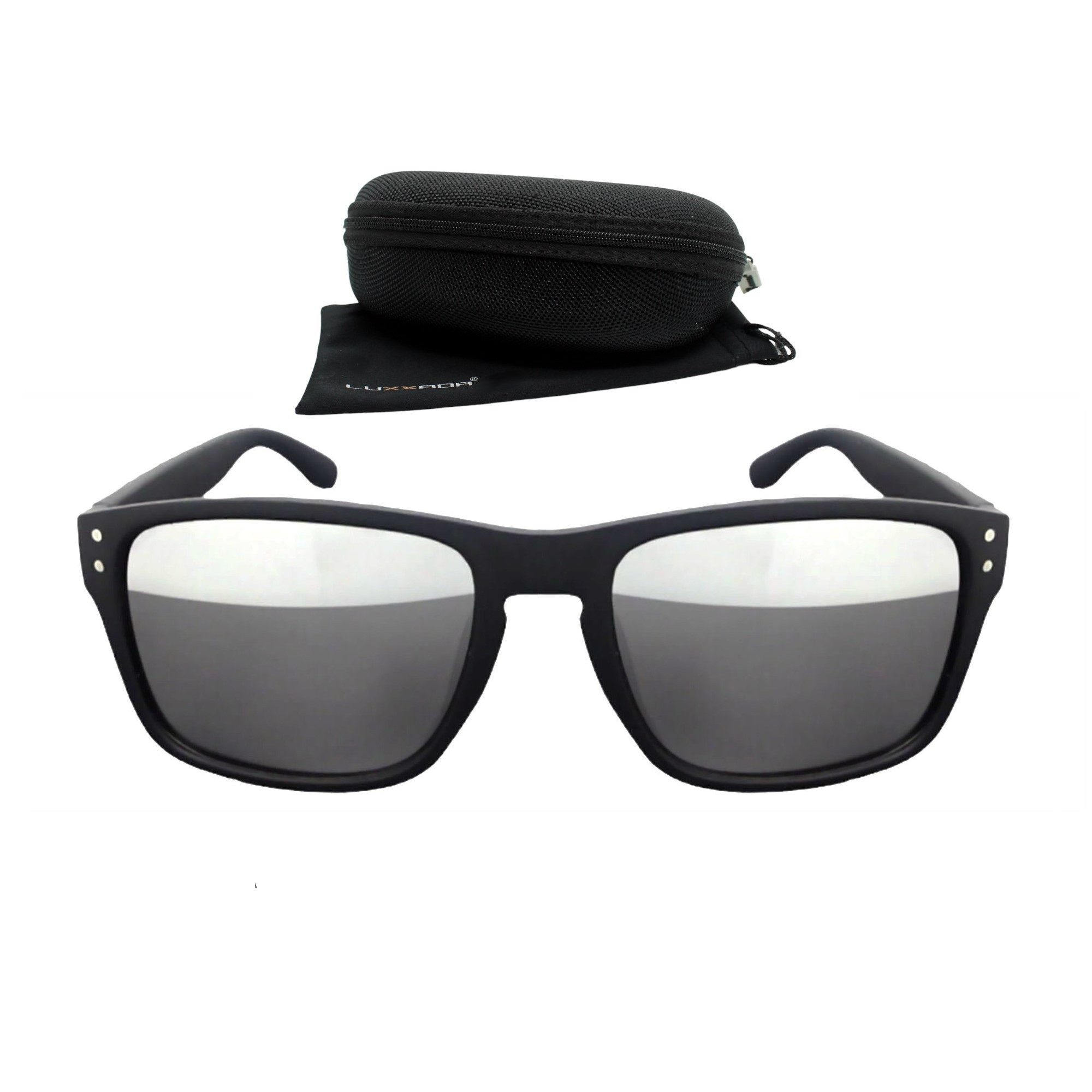 Rennec Sonnenbrille (Herren Brille mit Brillenbeutel und Hardcase) Rechteck günstig online kaufen