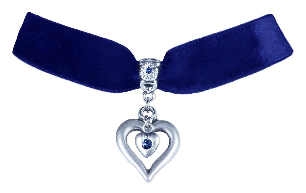LUISIA® Collier Samt Kropfband Herz in günstig online kaufen