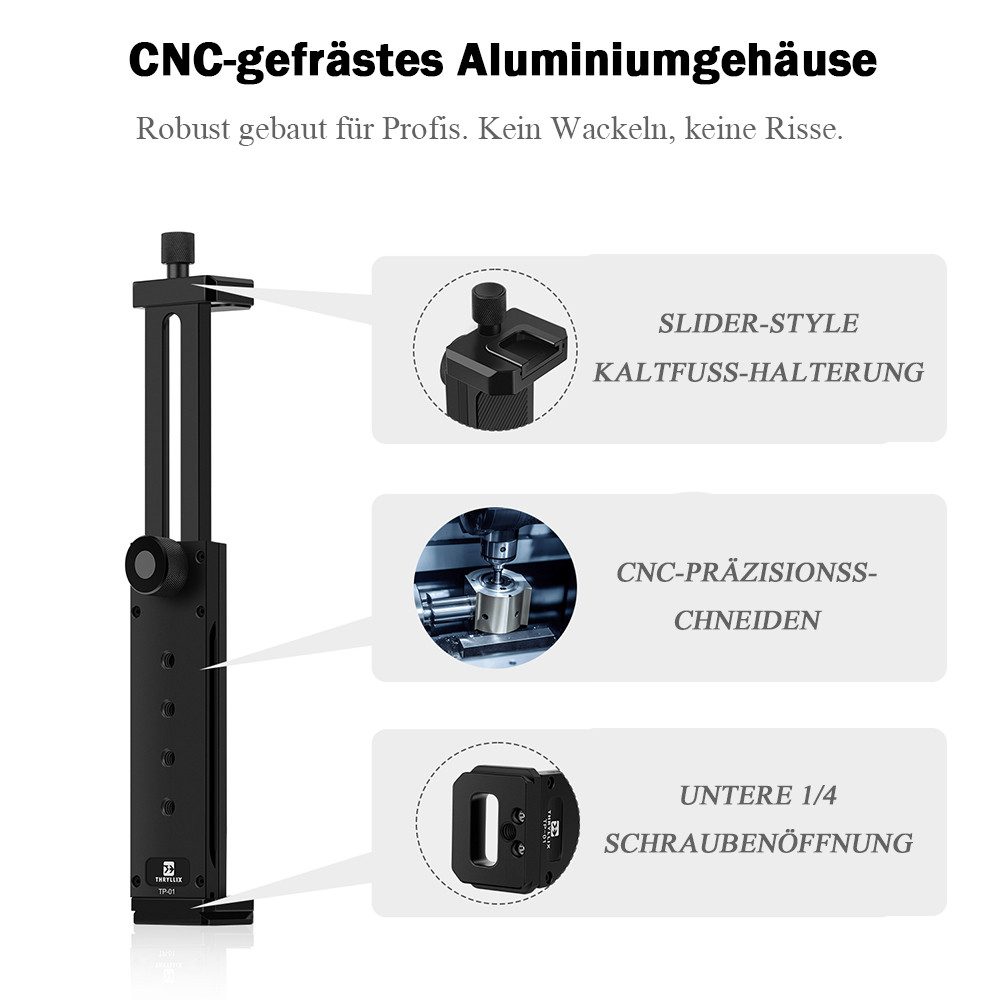AFKSMILE Halterung Aluminium Handy Stativ Adapter, Arca-Swiss Tablet-Stativ-Adapter – Bild 4 von 5