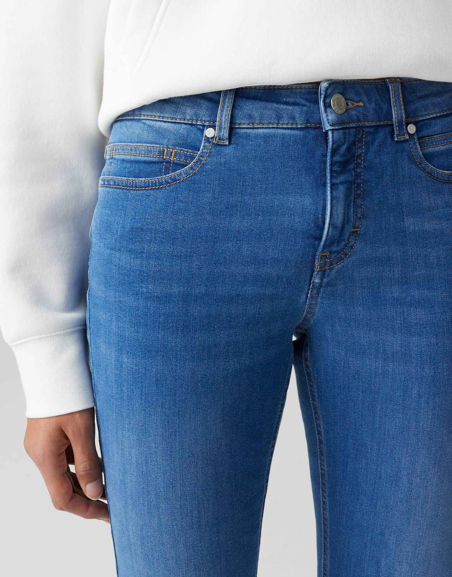 OPUS PANTS Skinny-fit-Jeans ENJA EASE mit Powerstretch Low Rise Ankle, Spanish Cotton, Zip-Fly