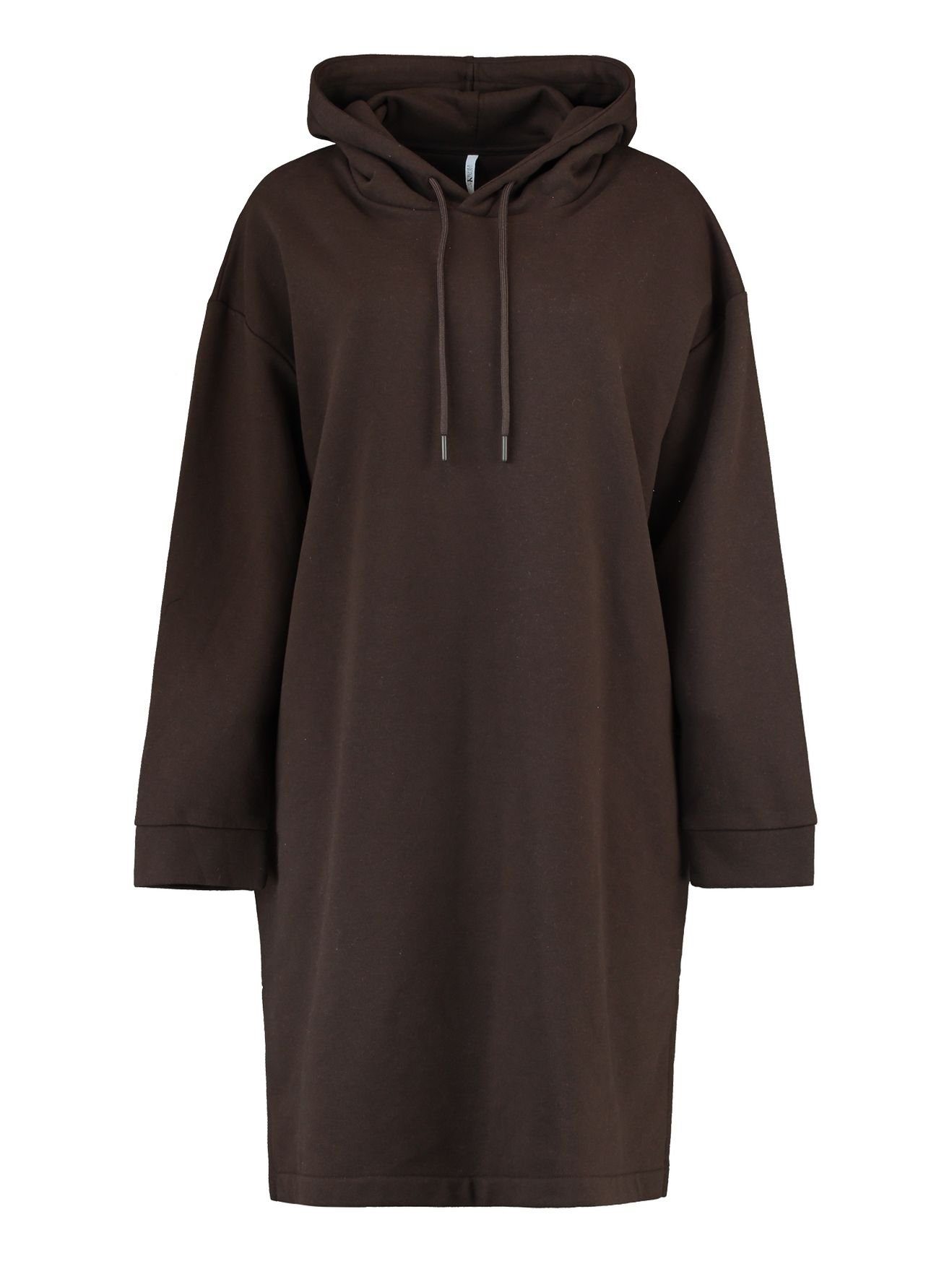 HaILY’S Shirtkleid Hoodie Kapuzen Mini Knielang (lang) in Kleid Braun-2 Sweat Dress 4705 Pullover SWERA