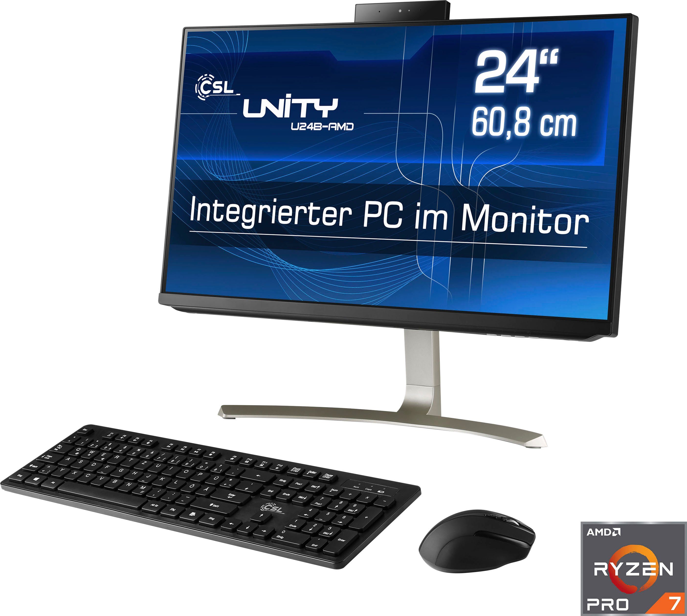 CSL Unity U24BAMD AllinOne PC (24 Zoll, AMD Ryzen 7 Pro 4750G