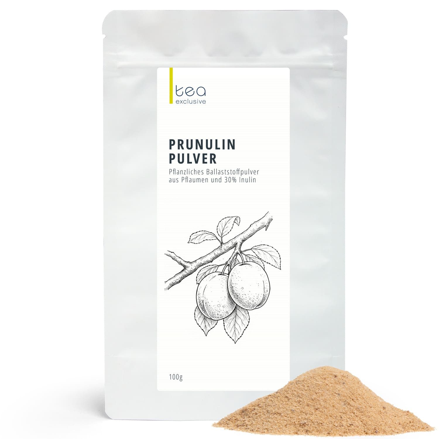 tea exclusive Gewürz Prunulin Pulver, 100g, fruchtig und süß