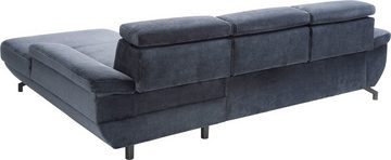 TRENDMANUFAKTUR Ecksofa Rima, mit Bettfunktion, Bettkasten, Sitztiefenverstellung