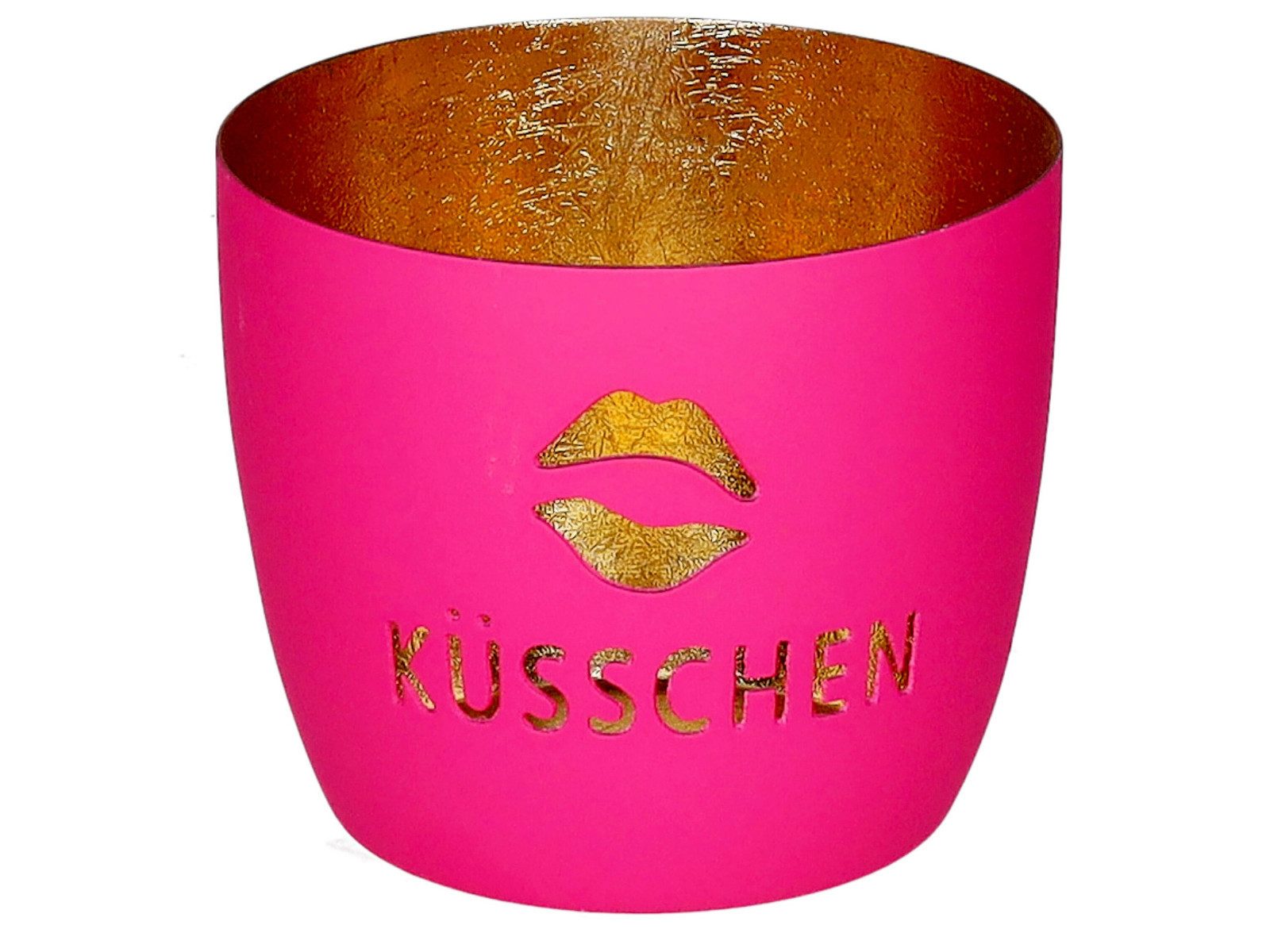 Giftcompany Windlicht Madras Windlicht M Küsschen hot pink/gold 8,5cm günstig online kaufen
