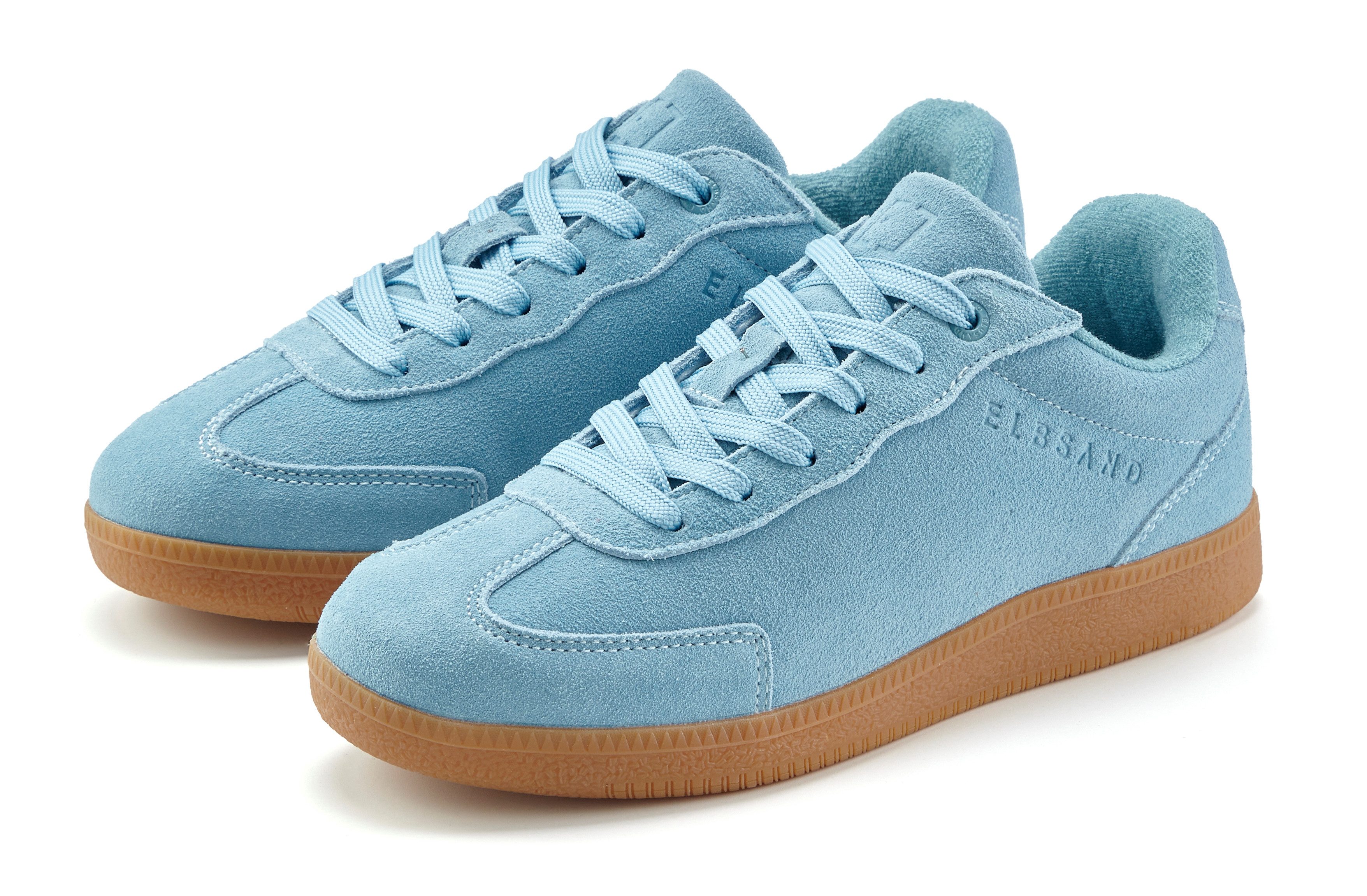 Elbsand Freizeitschuh, Schnürschuh, Turnschuh, Retro Sneaker, Lederschuh Sneaker Ledersneaker, Schnürhalbschuh aus Leder im modernen Retro Look