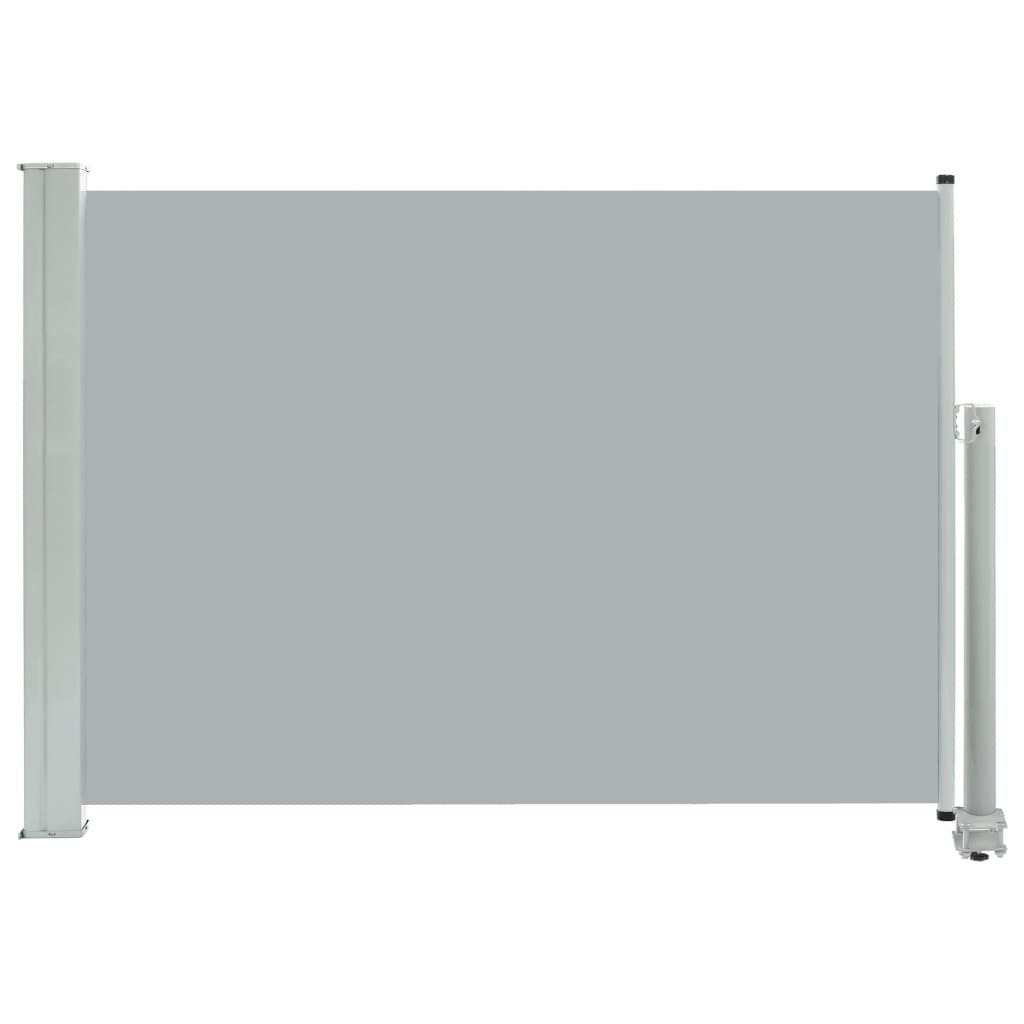 vidaXL Seitenmarkise 80 x 300 cm Ausziehbare Seitenmarkise 80x300 cm Grau