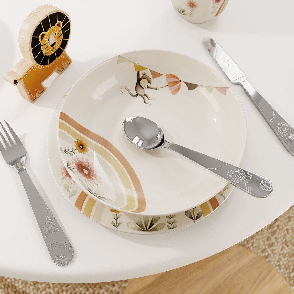 Villeroy & Boch Kinderschale Roar like a Lion Kinder-Suppenteller, Porzellan, (1-tlg), Premium Porcelain, mikrow.- & spülm.sicher, Made in Germany