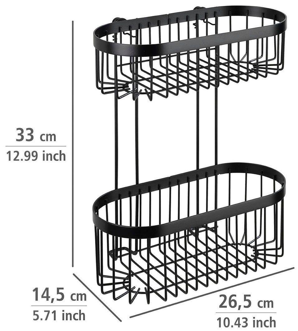 WENKO Wandregal Etagen Black, Classic 2 Plus