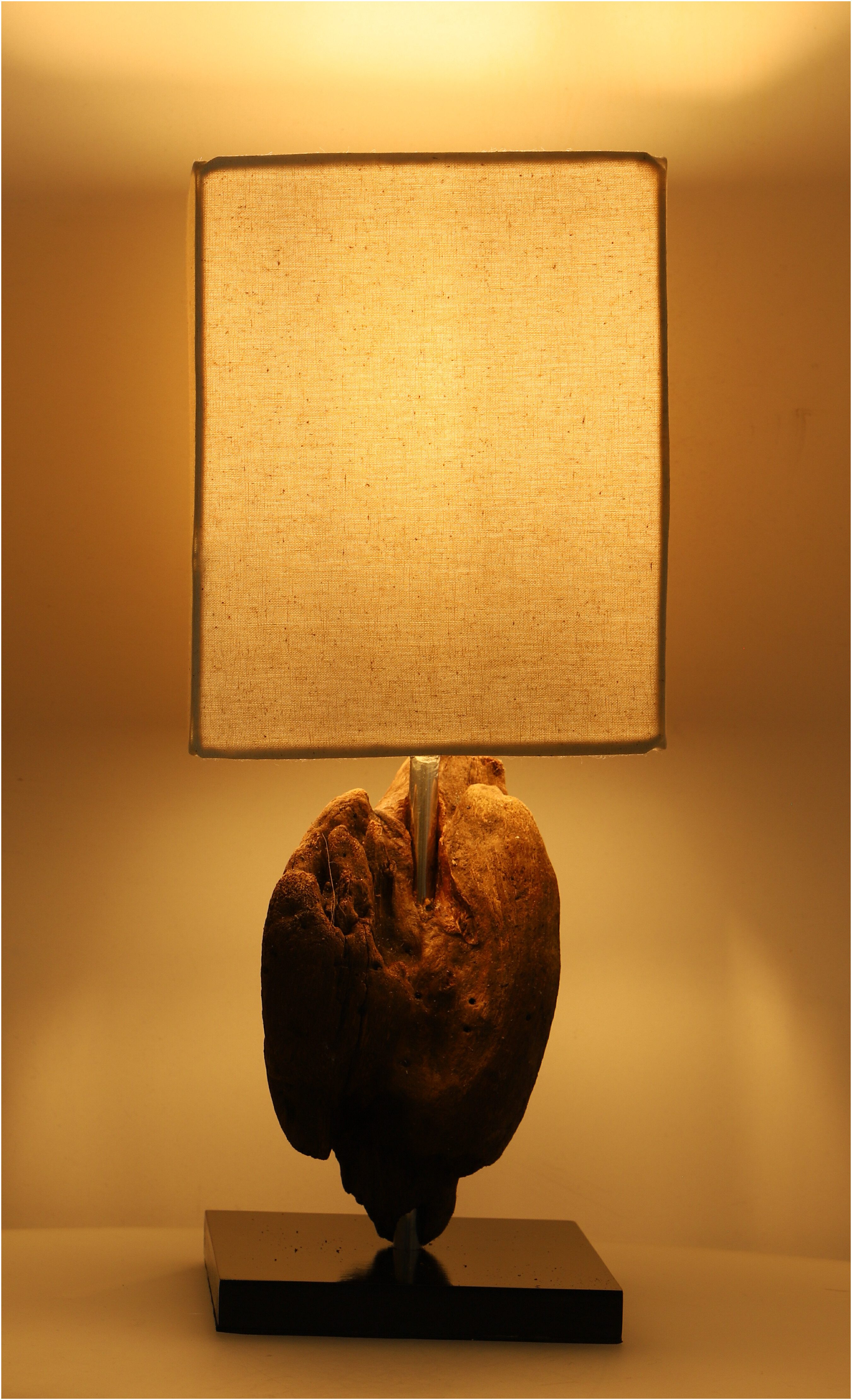 Guru-Shop Tischleuchte Tischlampe, in Bali handgemacht aus Wurzelholz.., Leuchtmittel nicht inklusive