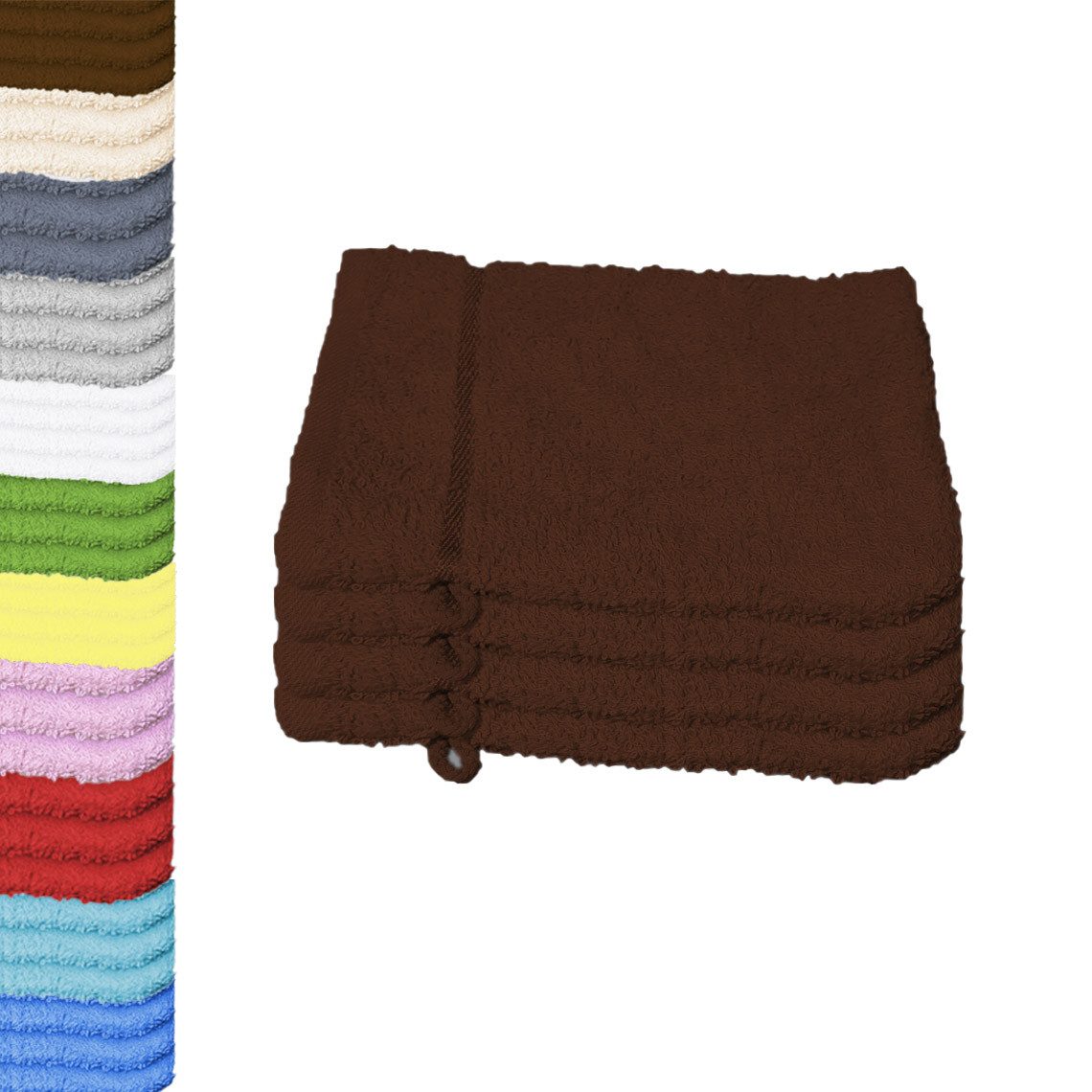 Buymax Waschhandschuh Premium Waschhandschuhe, Waschlappen Set, Frottee: 100% Baumwolle (Spar-Set, 4-St), 15 x 21 cm, mit Aufhängeschlaufe, weich, saugstark