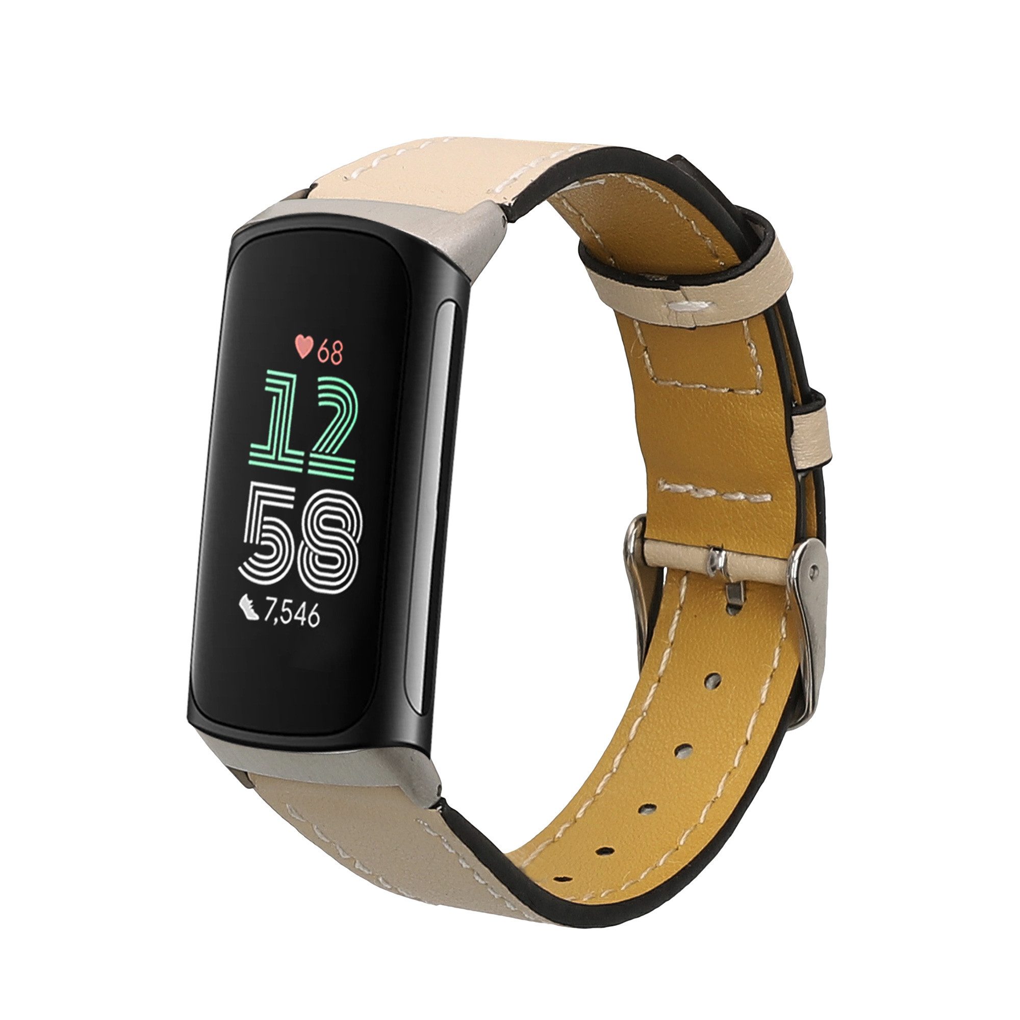 kwmobile Smartwatch-Armband kwmobile Echtleder Uhrenarmband für Fitbit Charge 6 / Charge 5 Armband, Leder Armband für Fitbit Charge 6 / Charge 5
