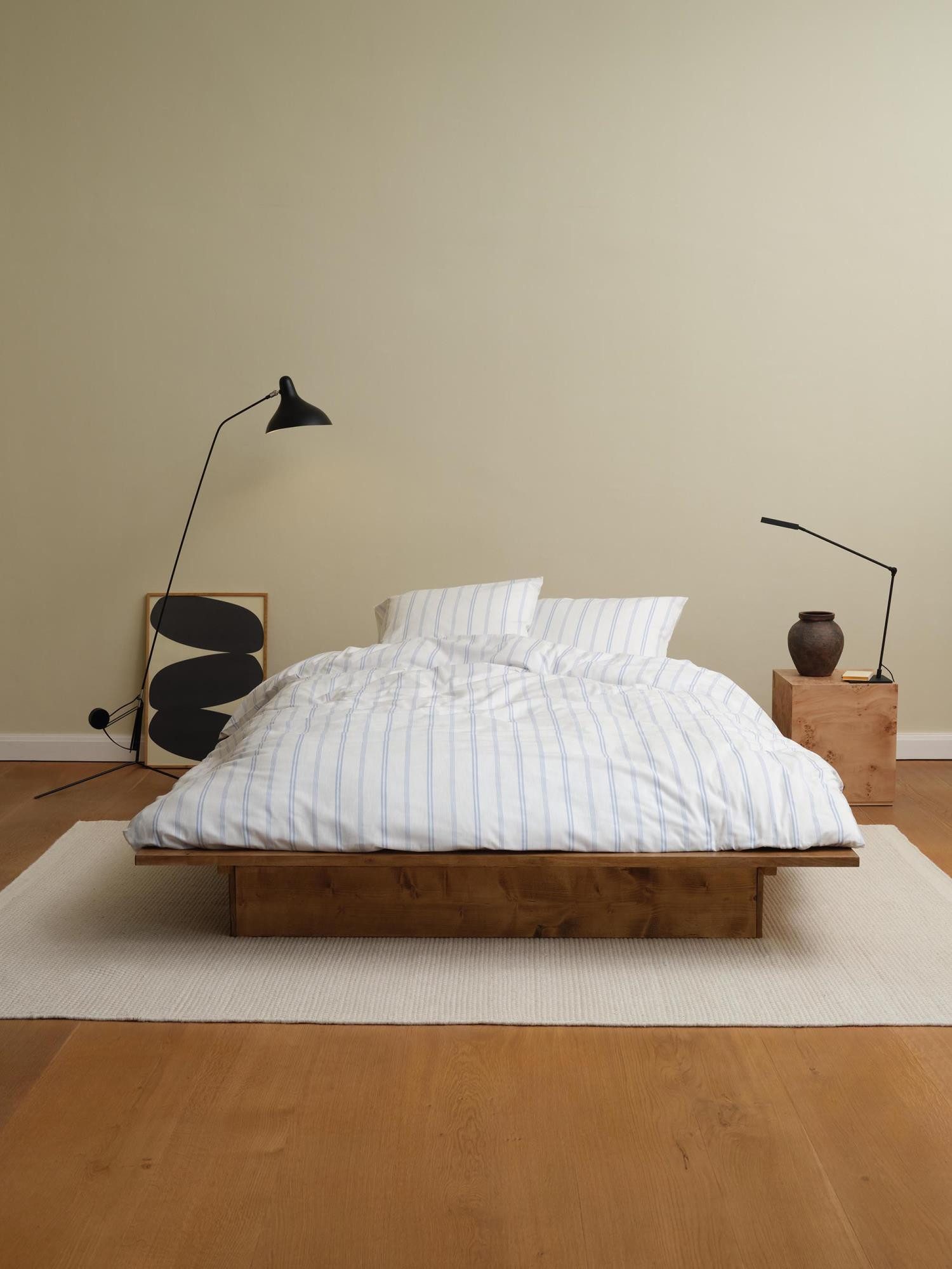 Marc O'Polo Home Bettwäsche Olin, Baumwolle Leinenoptik, 3 teilig, mit Streifen