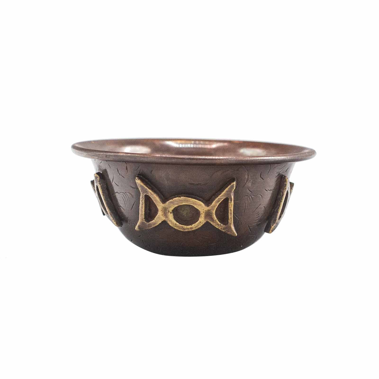 Bali-Homedecor Feuerschale Ritualschale "Dreifachmond", 8cm, Kupfer günstig online kaufen
