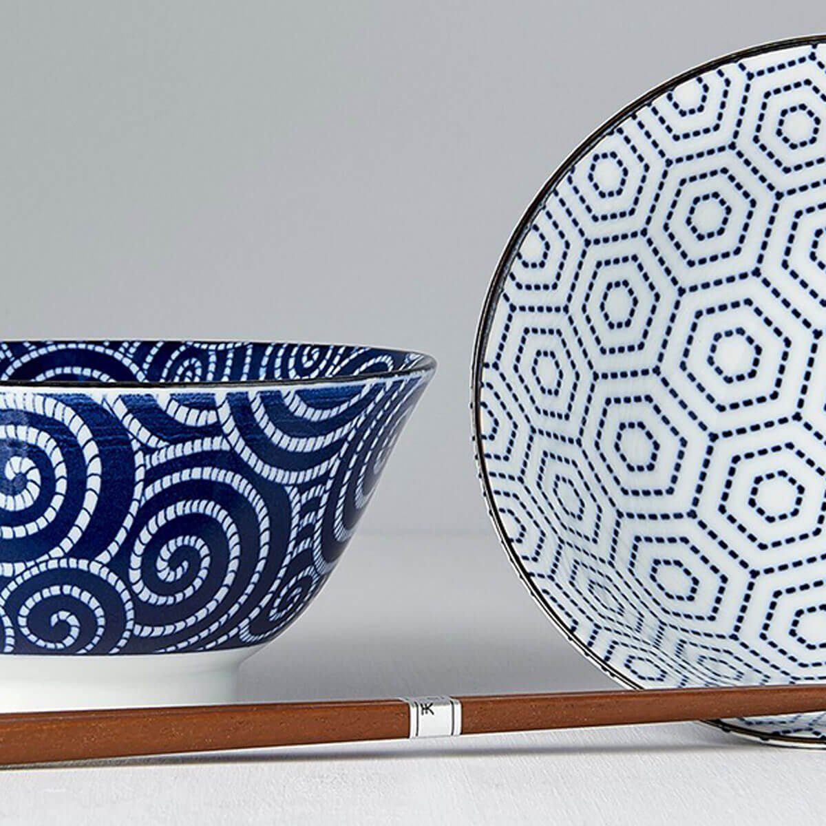 Keramik, Set, Made - Chopsticks in Holz honeycomb Japan MIJ Japan 2er Bowl Made & Tafelservice in