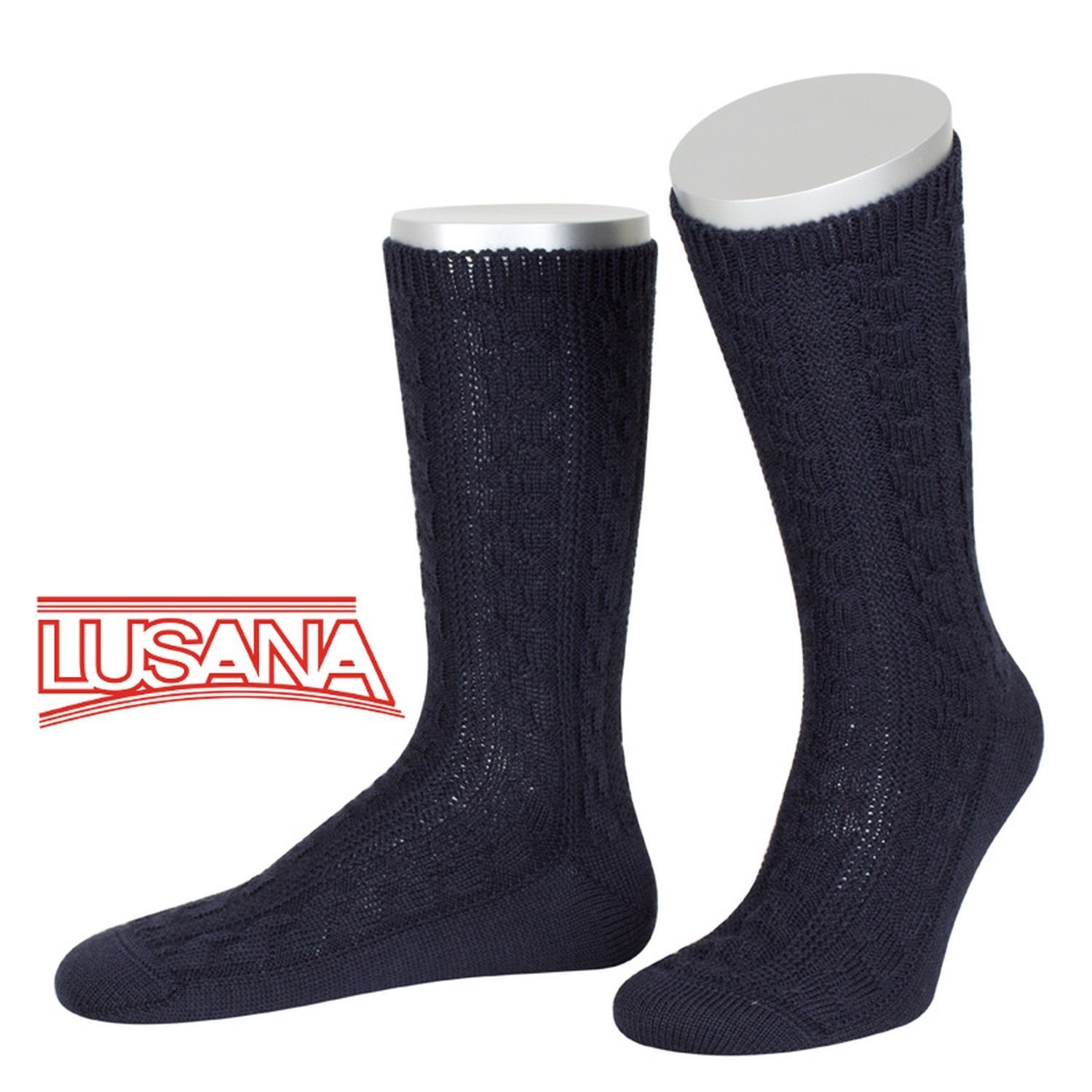 Lusana Trachtensocken Trachtensocken 06 marine