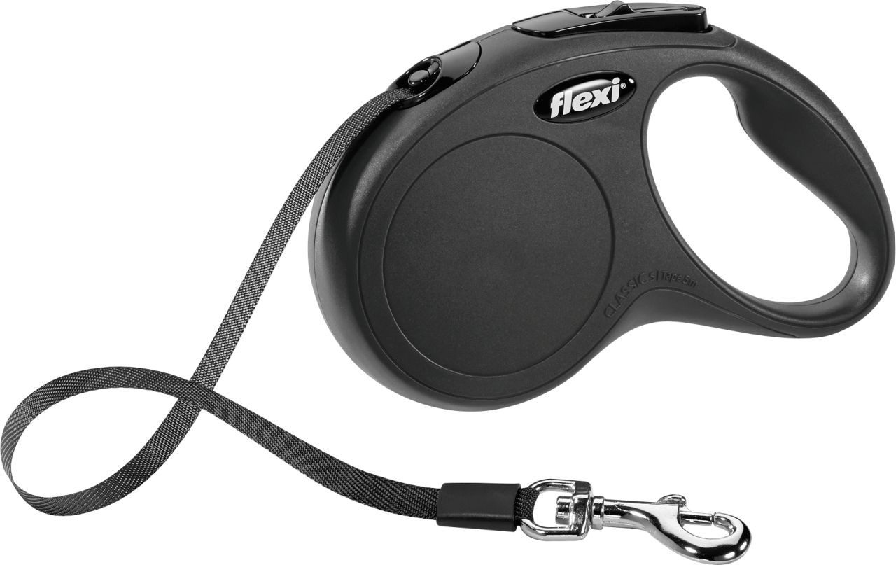 flexi Hundeleinen-Führungsstange Flexi Hundeleine New Classic S schwarz, Gurt