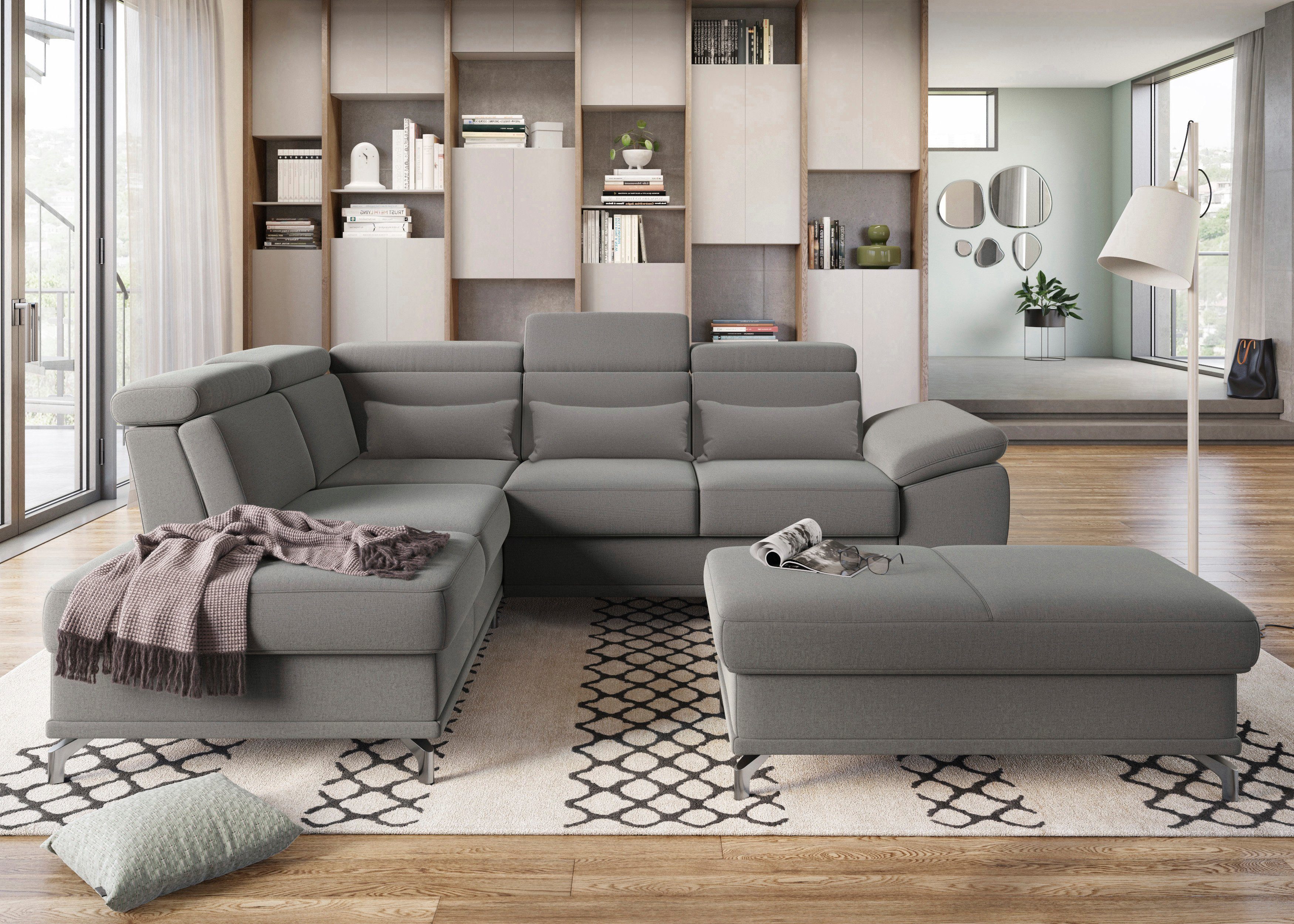 sit&more Ecksofa Cabrio L-Form, mit Sitztiefenverstellung, günstig online kaufen