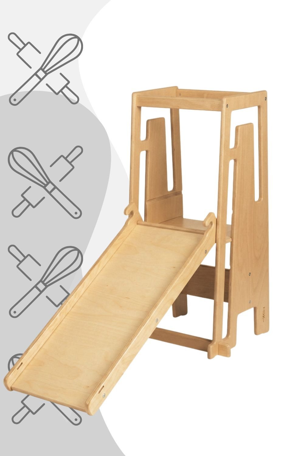 Tuki Stehhilfe Tuki Entdeckerset - Lernturm + Rutsche mit Maltafel