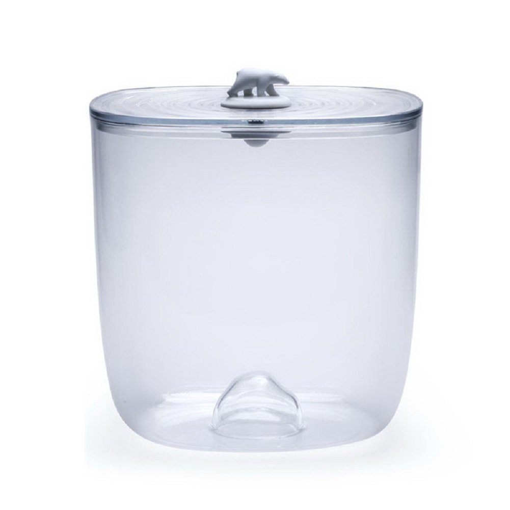 Qualy Design Vorratsdose transparent Eisbär Wal, (Kunststoff, ca. 18 x 15 x 19 cm, für ca. 3,5 Liter), Aufbewahrung, Dose, lebensmittelecht, Polarbär