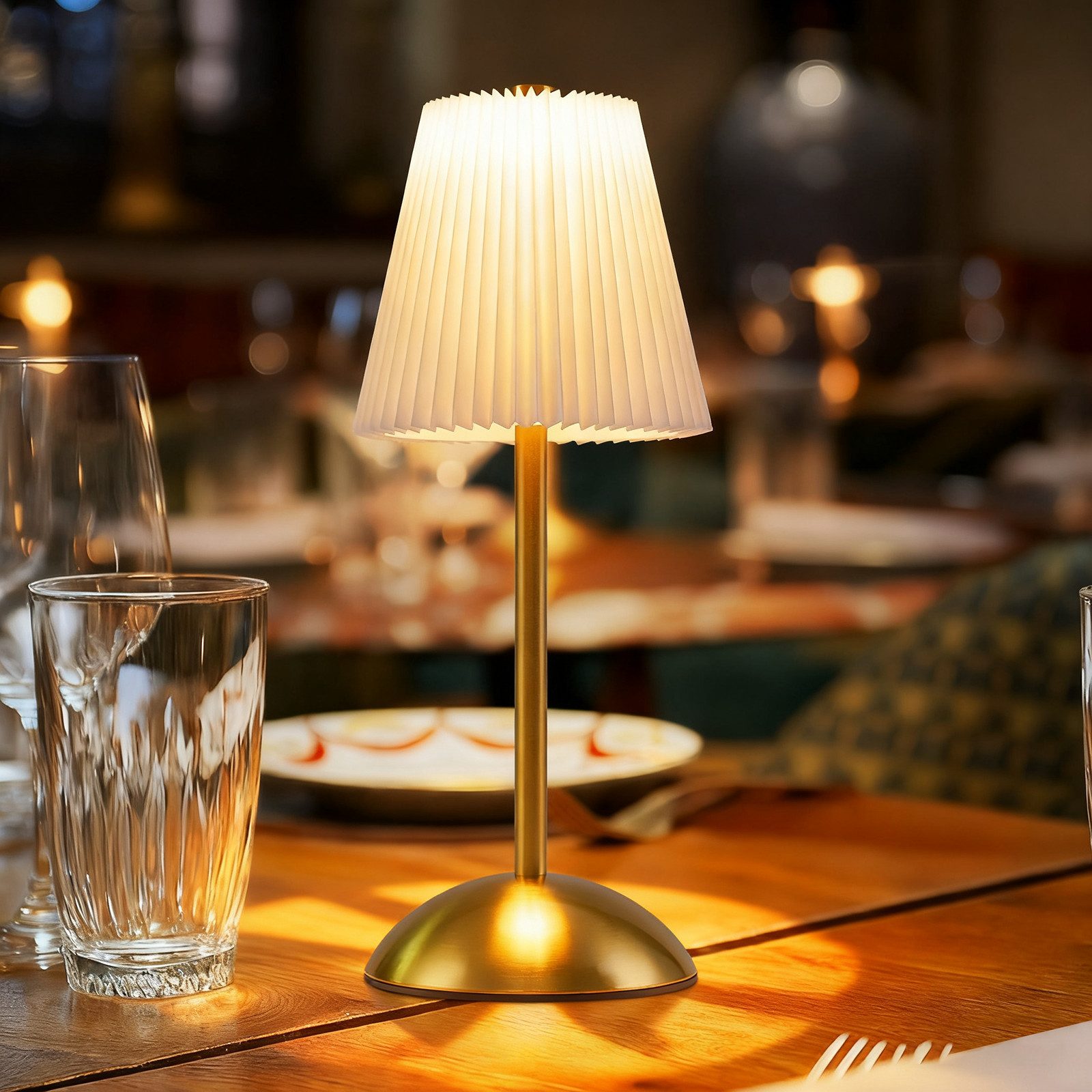 ZMH LED Tischleuchte 2er Set Akku Touch Nachttischlampe - Dimmbar 3 Farbtemperature mit USB, 3000-6500K