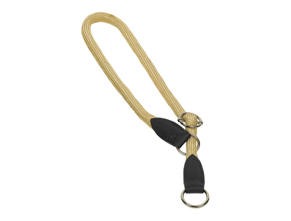 Nobby Hunde-Halsband Nobby Würger mit Stoppring "FUN ROYAL" beige S-M