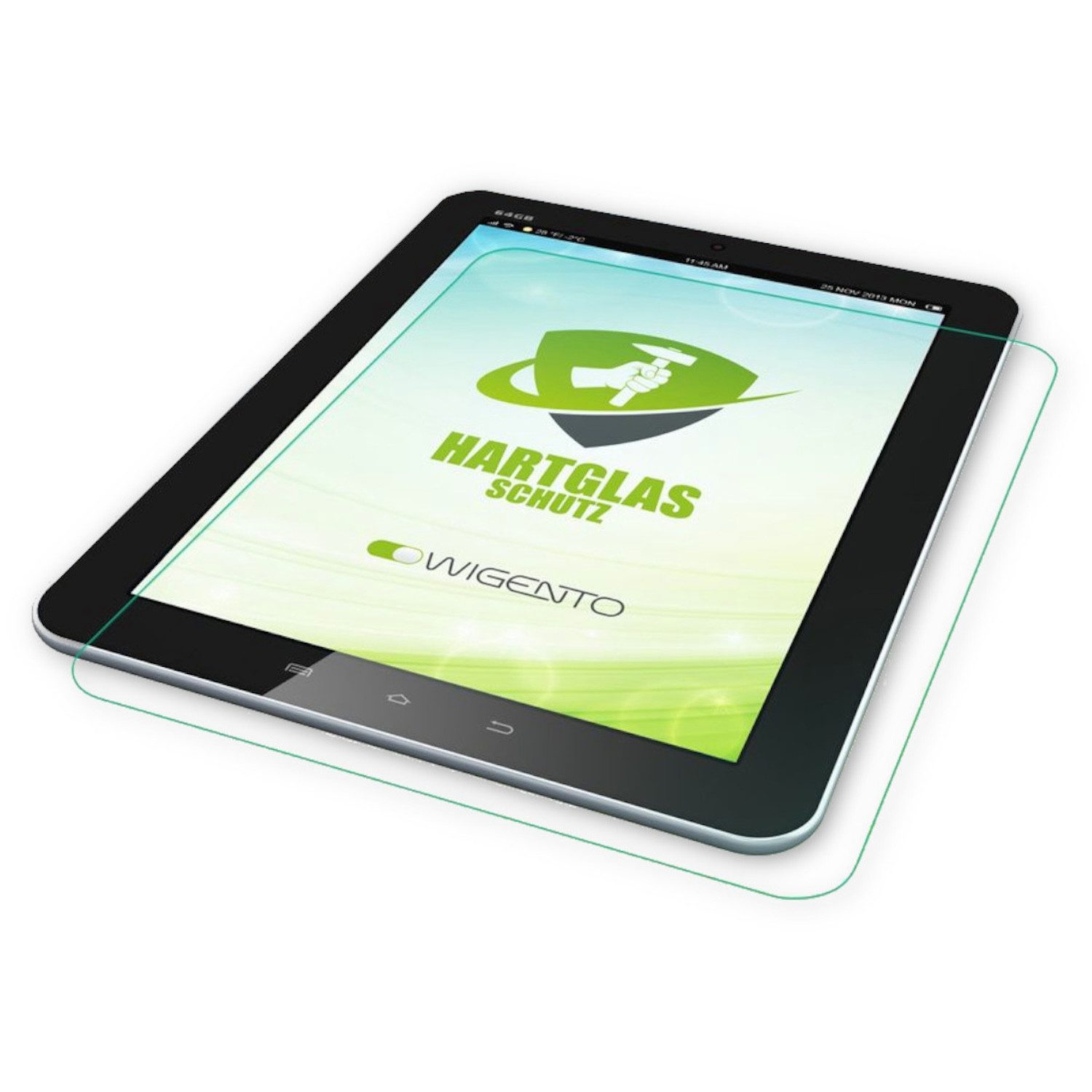 Wigento Tablet-Hülle Für Lenovo Idea Tab Pro 1x 0,2mm H9 Tablet Display Schutz Hart Glas, H9 Glas Display Schutz Folie