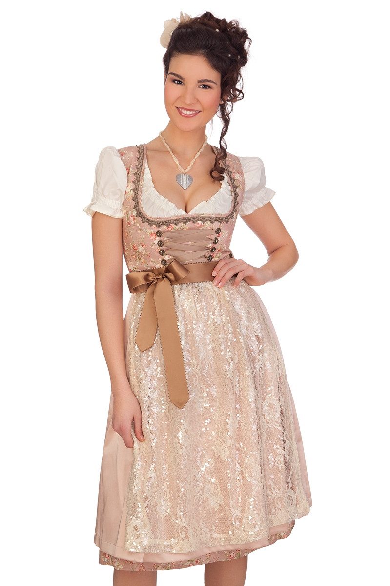 MarJo Dirndl Midi Dirndl 2tlg. - VANESSA - altrosa