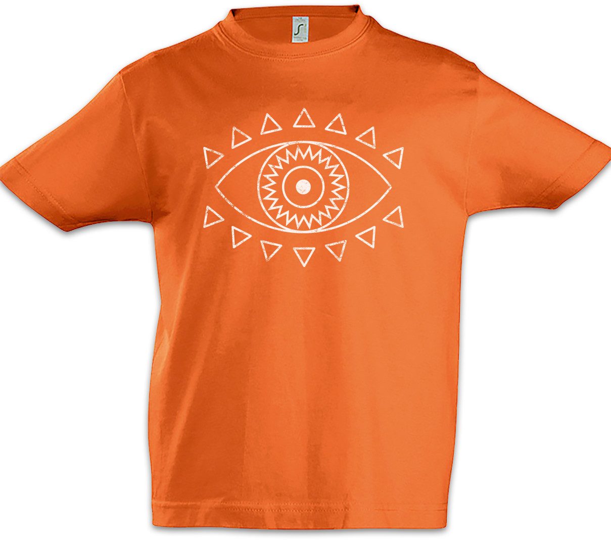 Print-Shirt Indian Eye Kinder T-Shirt Indien Auge Zeichen Tibet Symbol Religion