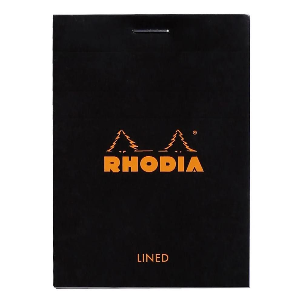 Notizblock Rhodia Notizblock A7 geh lin 80Bl schw