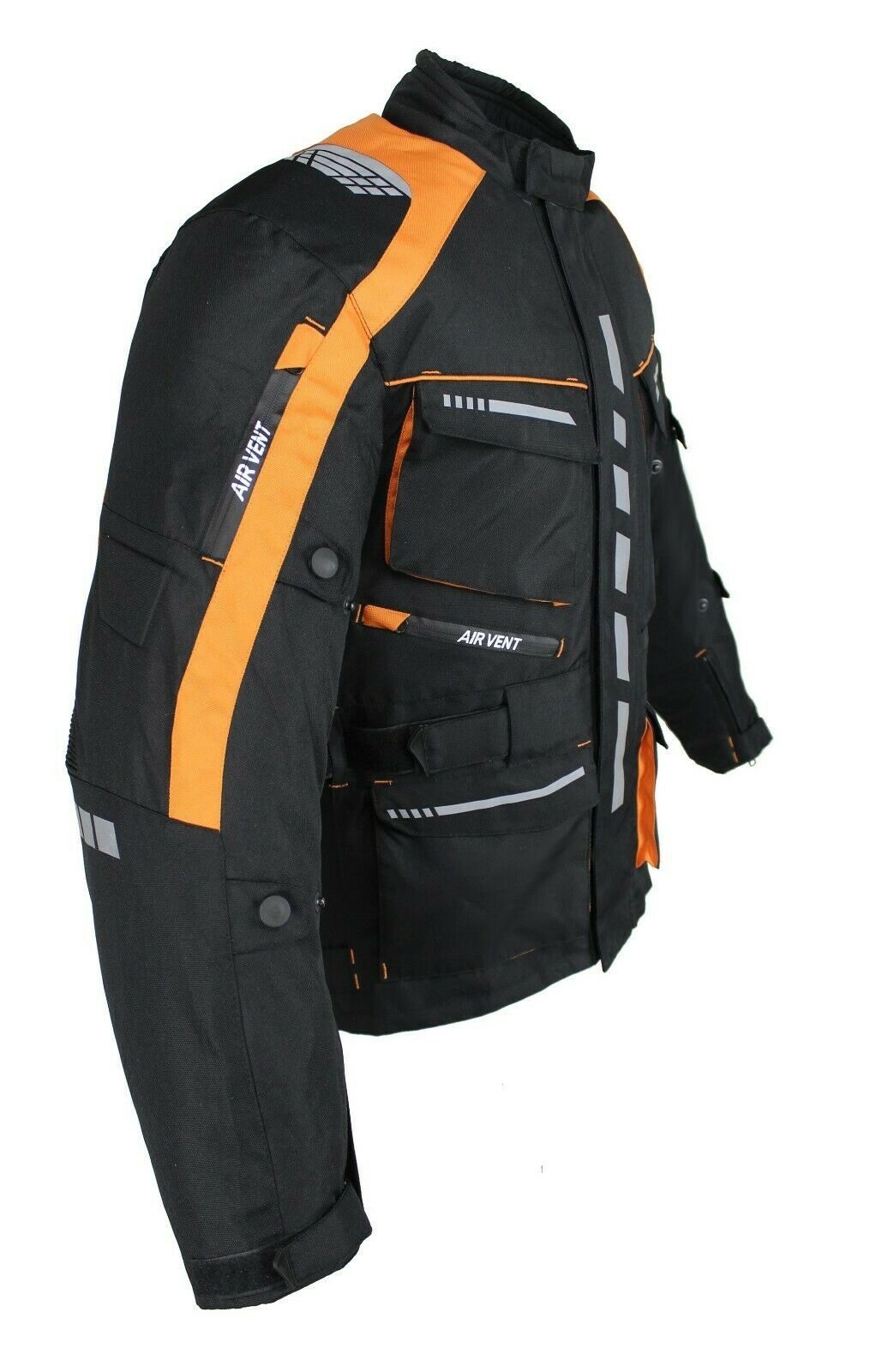 Alpha Speeds Motorradjacke Herren Motorrad Textil Jacke Biker wasserdicht Jacke mit Protektoren Sport, Innenjacke ist trennbar: All Season, Orange – Bild 3 von 5
