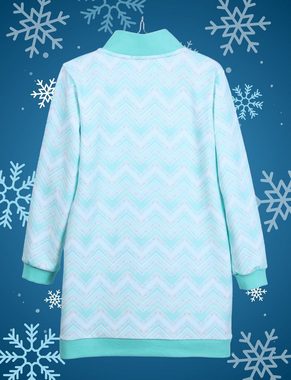 coolismo Sweatkleid Sweatshirt Kleid für coole Mädchen mit Motiv-Print "Skihase" Baumwolle, Made in Europa
