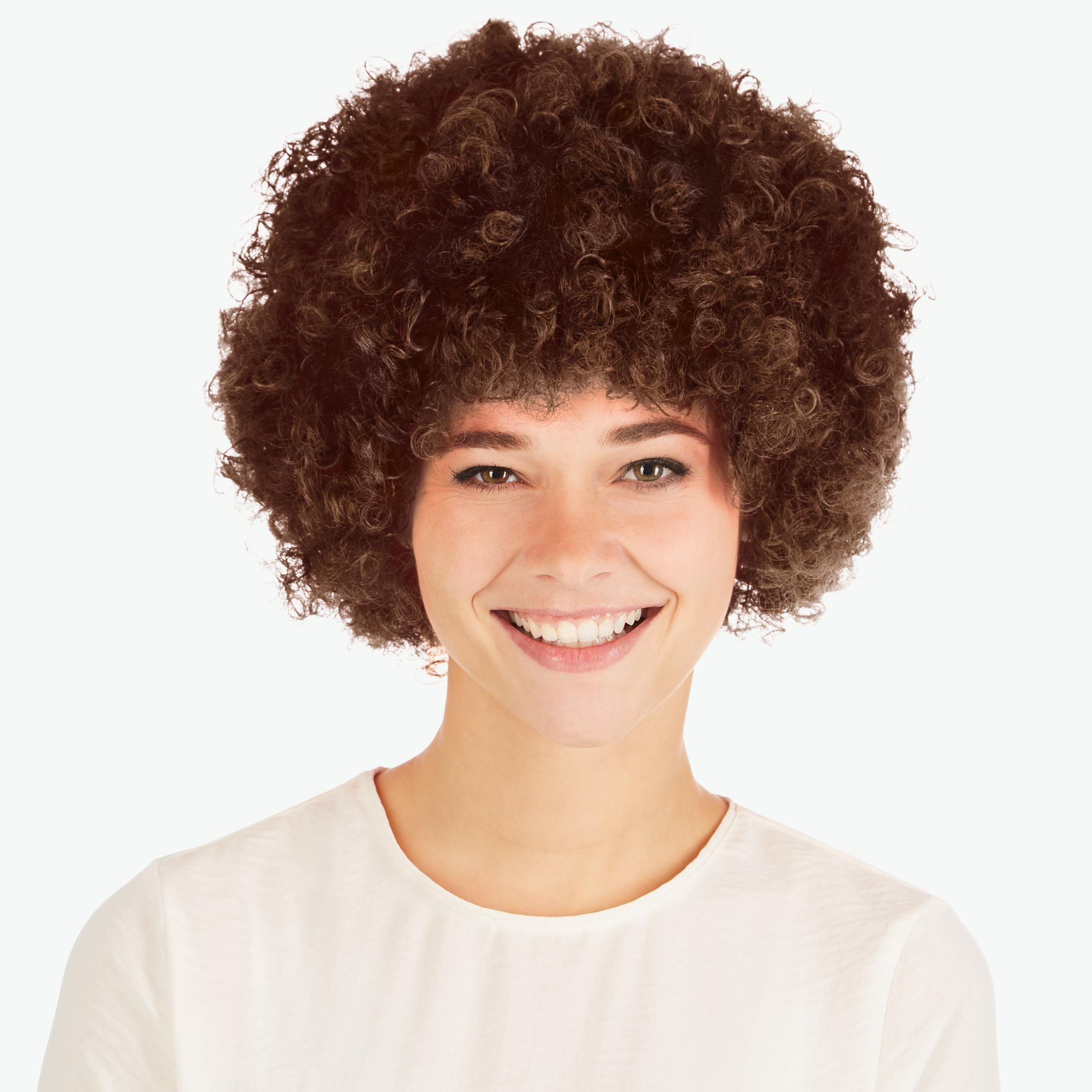 dressforfun Kostüm-Perücke Lockenfrisur, Locken stehen frech und dicht nach allen Seiten ab, Afro-Perücke, Bausch-Effekt, krause Lockenoptik, Frecher Look