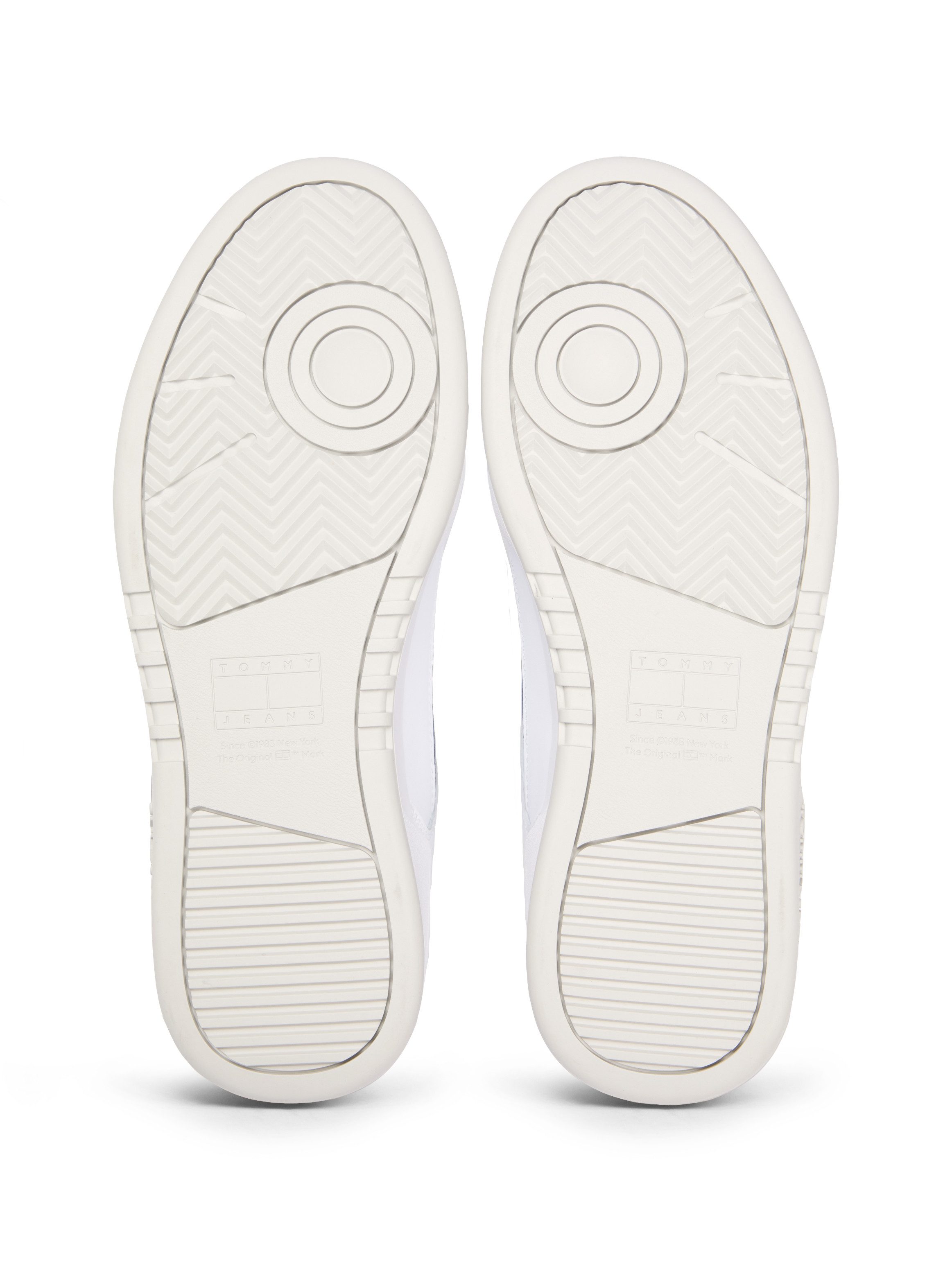 Tommy Jeans TJM CUPSOLE LEATHER Sneaker, Freizeitschuh, Halbschuh, Schnürschuh mit seitlicher Logoflagge