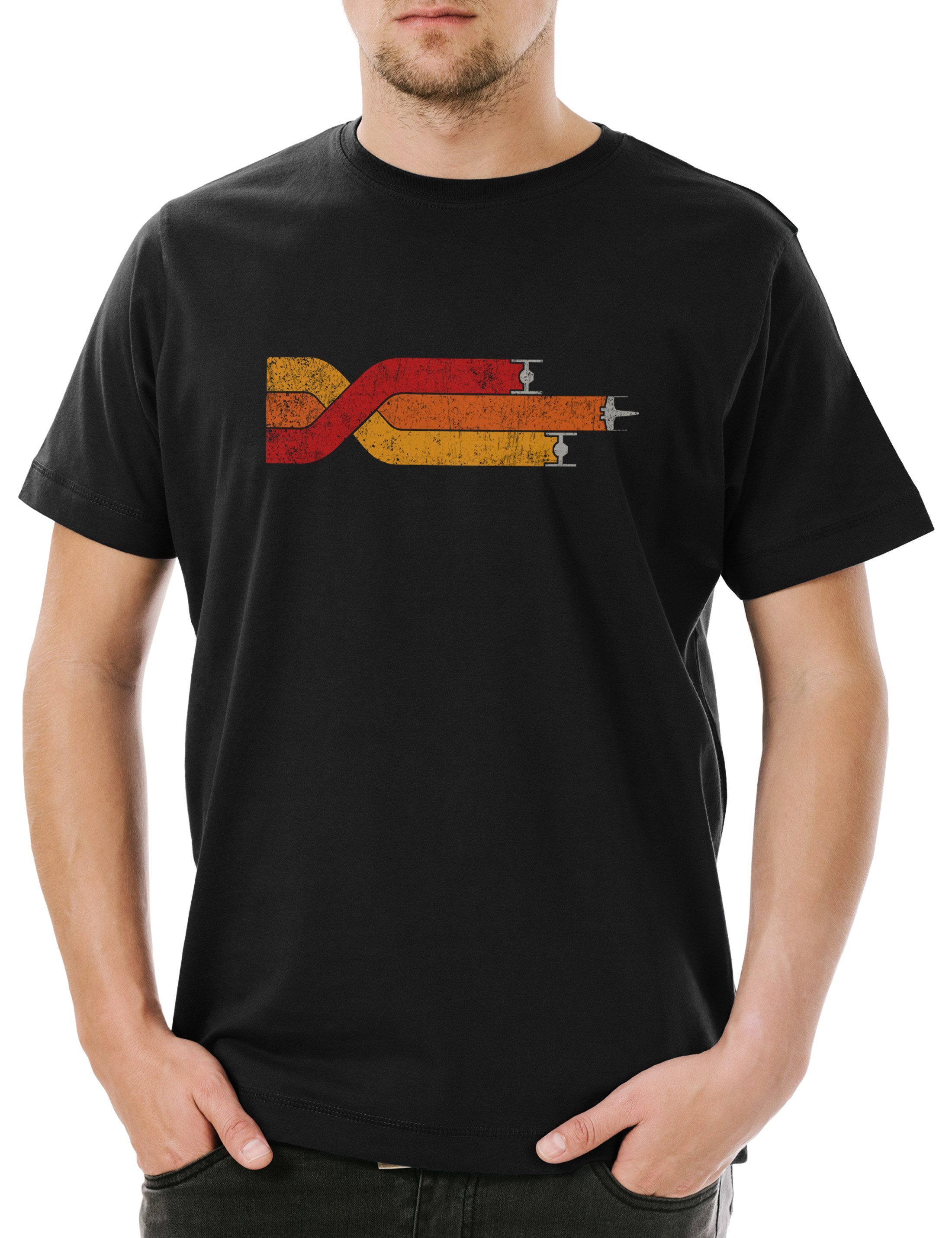 Print-Shirt Star Battle Knot Herren T-Shirt Solo X Red Star Krieg Allianz Five