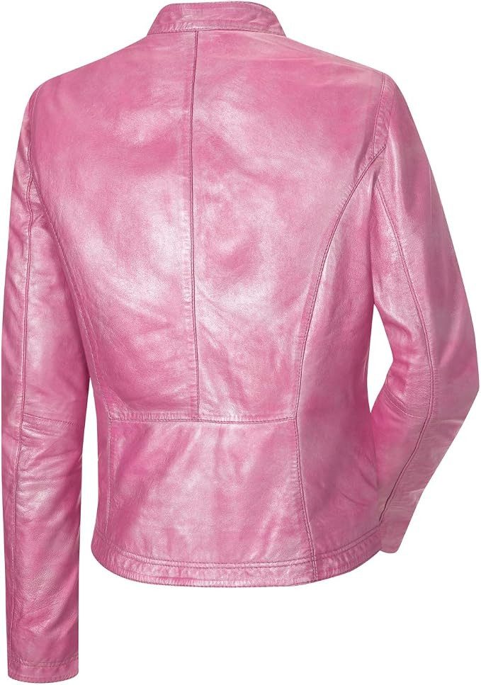 Milestone Lederjacke Lipsi Premium Lammnappa-Leder im Edlen Metallic-Look