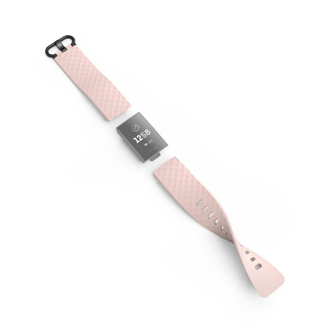 Fitbit cm Fitbit 3 Charge für 4, 19,9 und Hama rosé Charge Smartwatch-Armband Ersatzarmband 22mm,