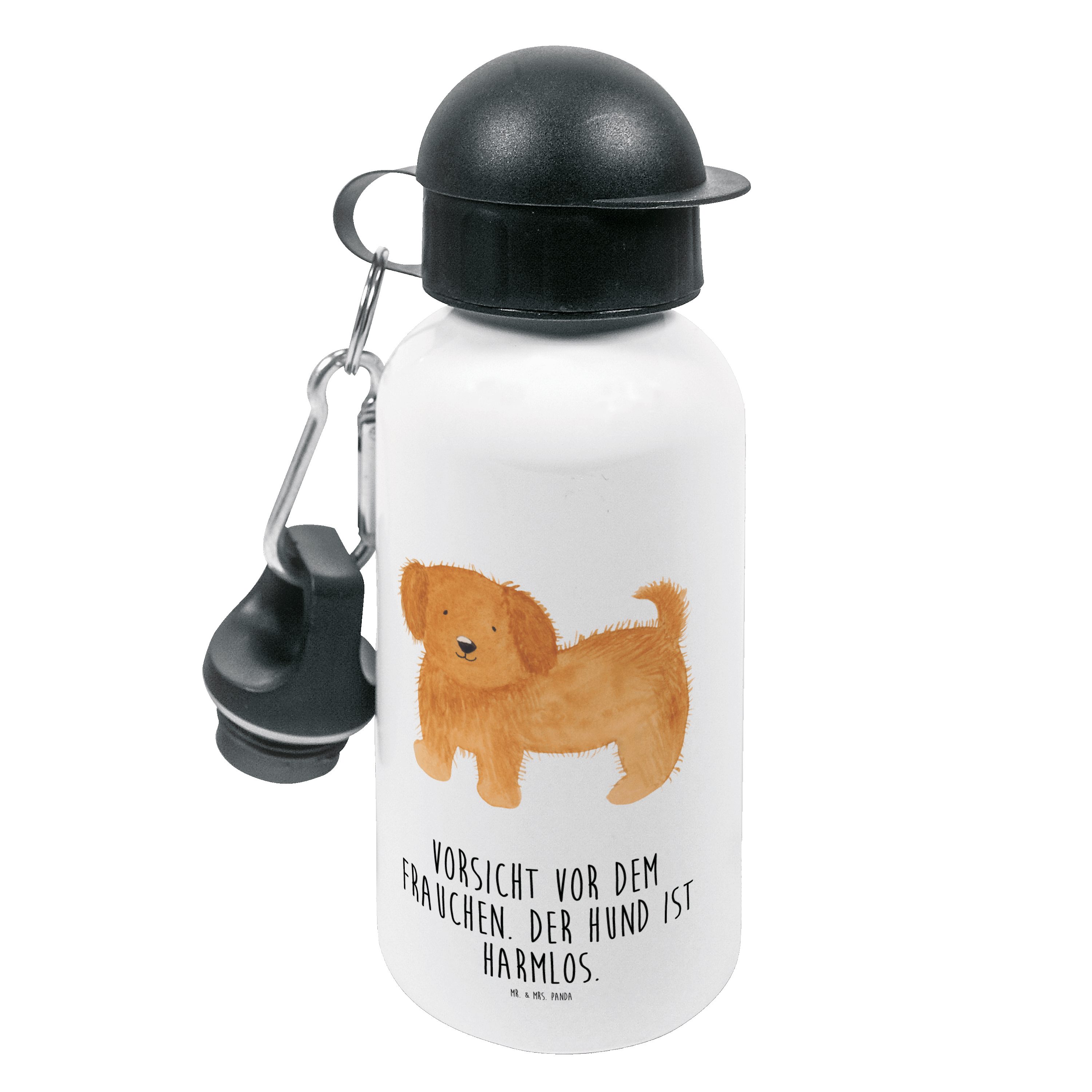 Mr. & Mrs. Panda Trinkflasche Hund flauschig - Weiß - Geschenk, Hunderasse, Hundebesitzer, Haustier