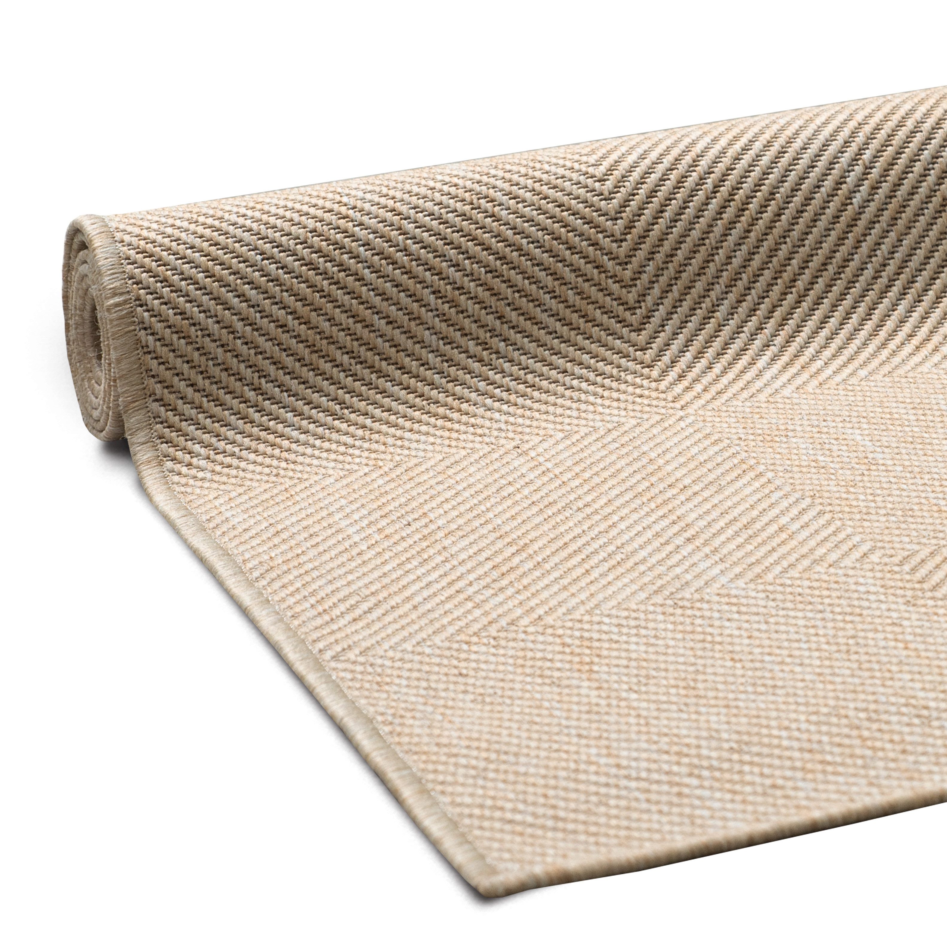 OTTO home Teppich Anna, auch als Läufer erhältlich, rechteckig, Höhe: 3 mm, In- und Outdoor geeignet, Sisal-Optik, Wetterfest & UV-beständig