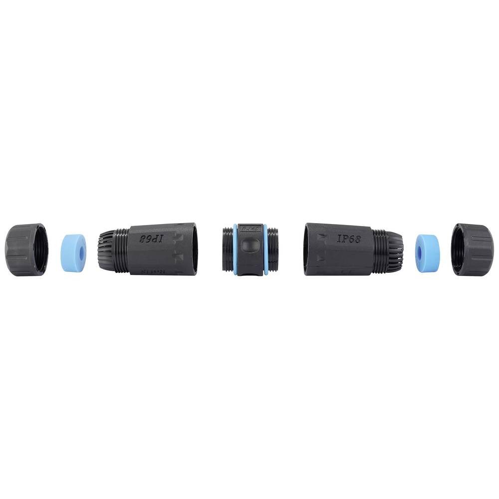 Renkforce IP68 CAT6 Netzwerkkupplung RJ45 RF-4533938 Netzwerk-Adapter, Wasserdicht, UV-Beständig, vergoldete Steckkontakte