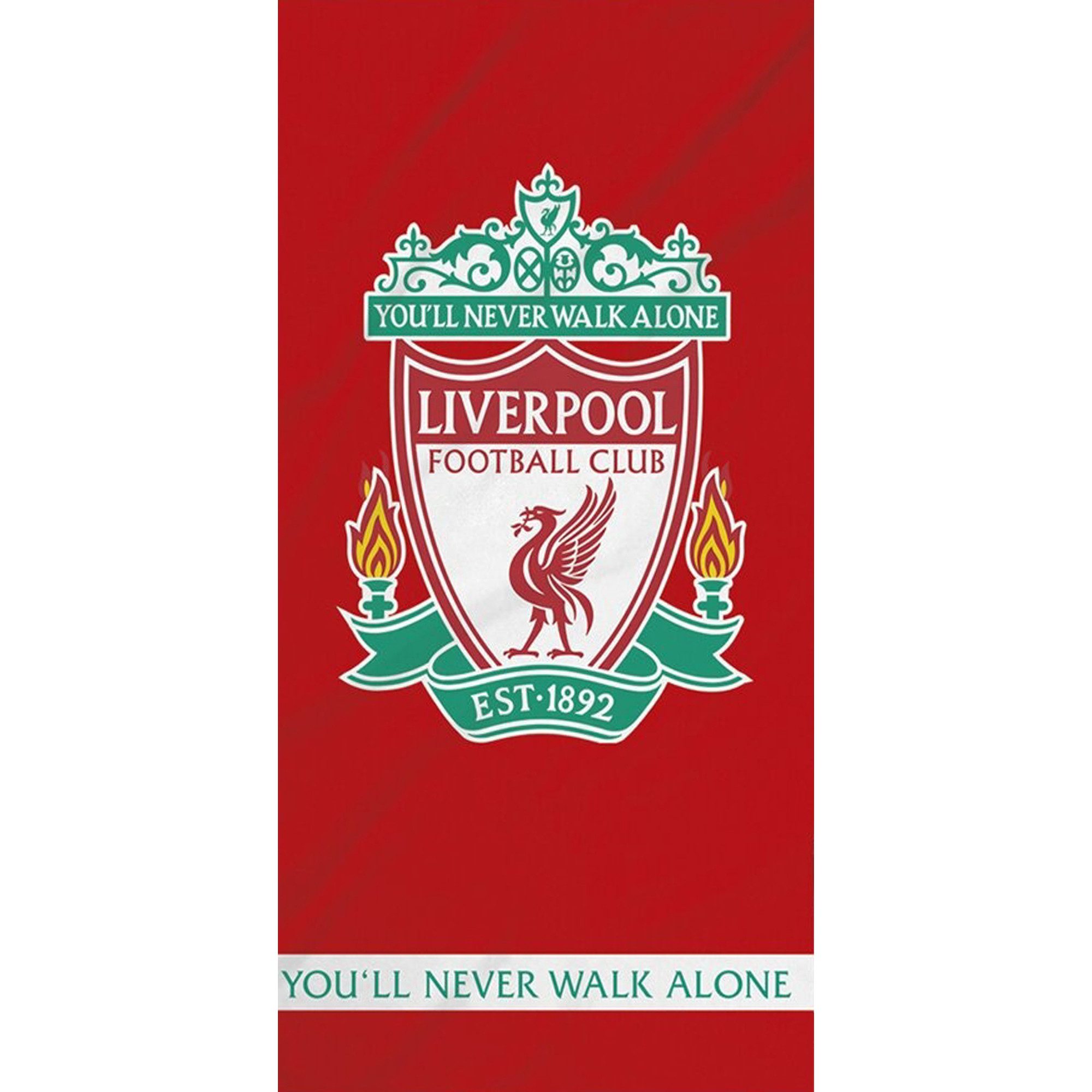 BERONAGE Strandtücher FC Liverpool Badetuch The Reds 70x140 cm, 100% Baumwolle (1-St), Frottee in Velours-Qualität